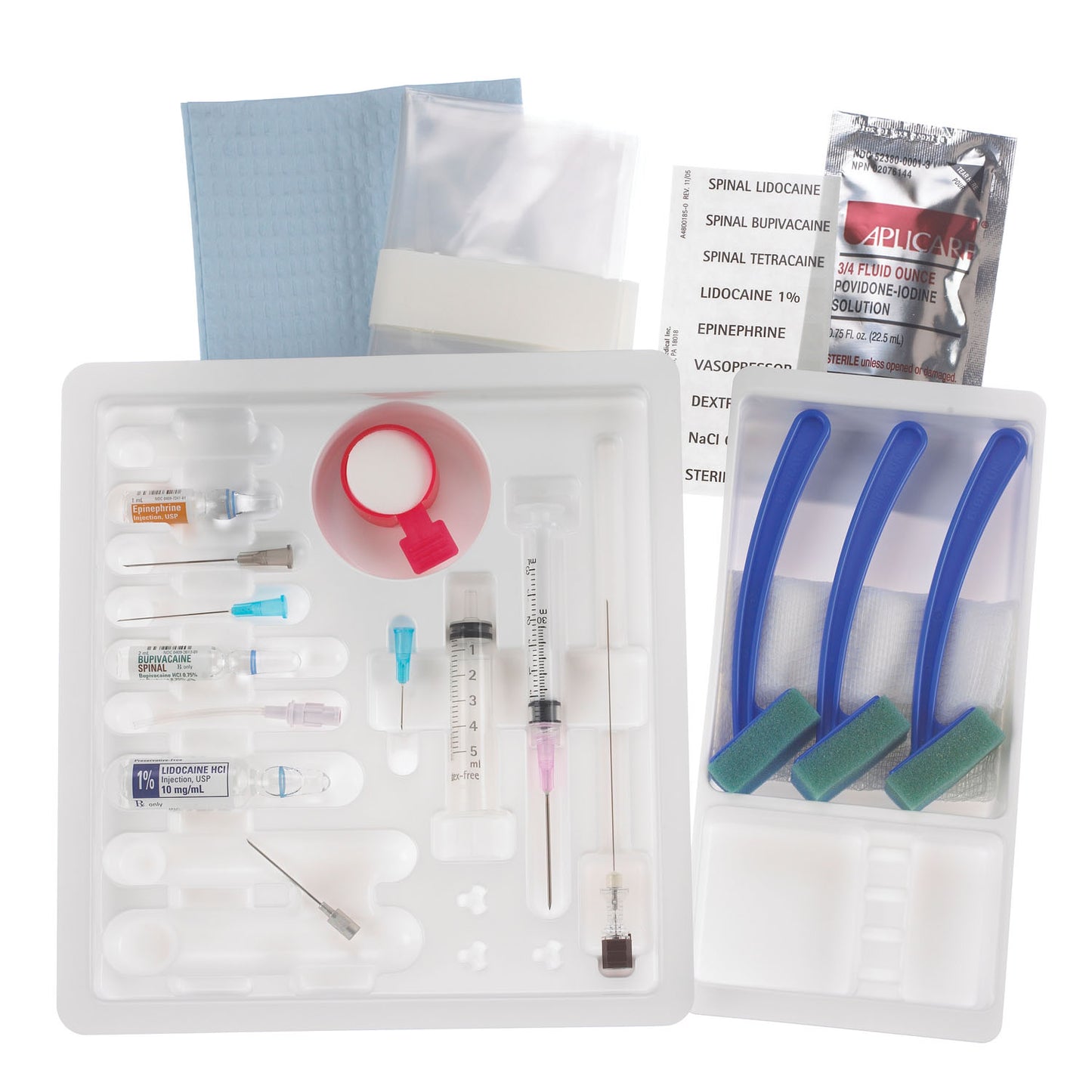 Spinal Tray, 26G x 3_" SPINOCAN Needle & Introducer, Bupivacaine 0.75%, Dextrose 8.25% (Rx) (Item is Non-Returnable), 10/cs (Continental US+HI Only, Excluding IN and ND)