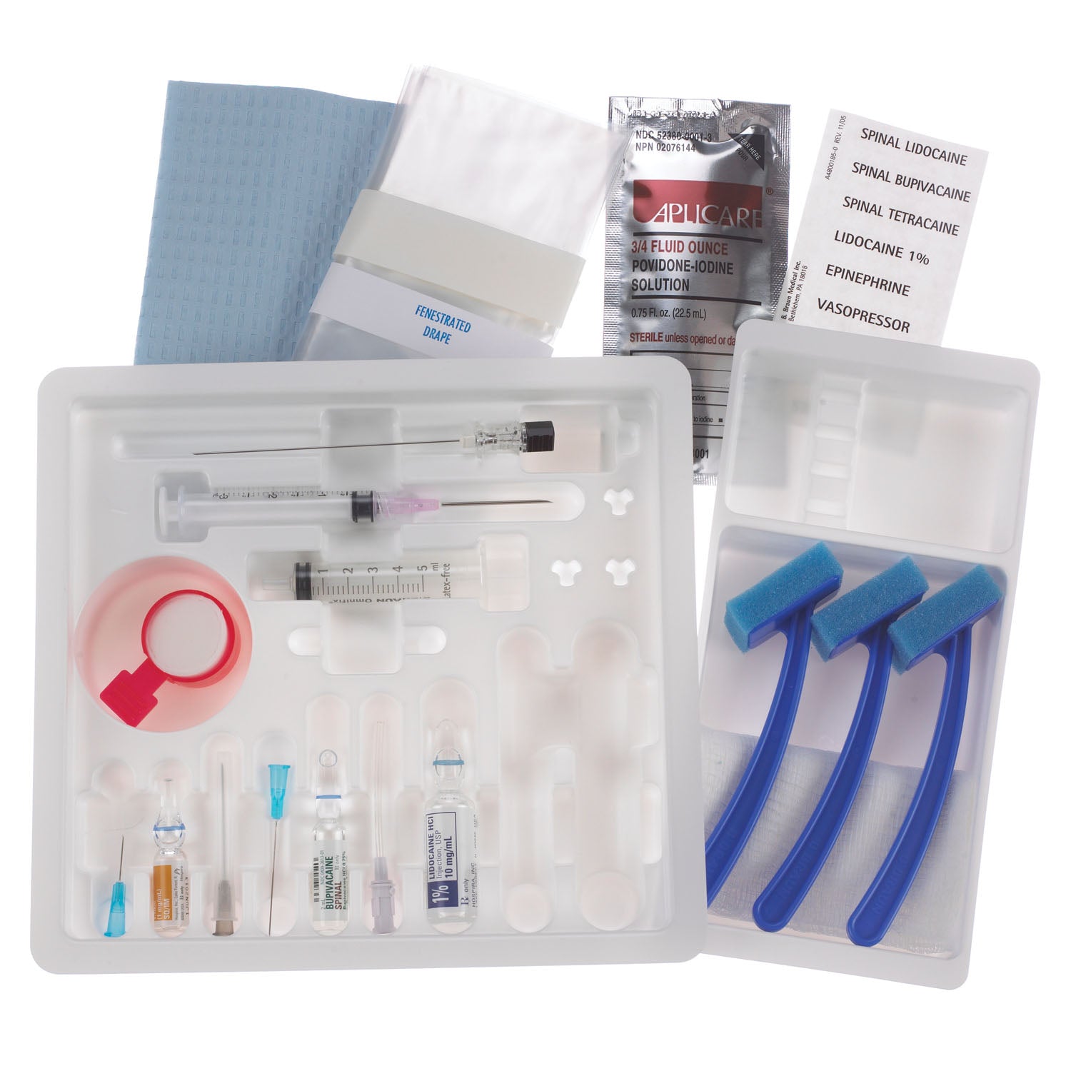 Spinal Tray, 22G x 3_" SPINOCAN Needle, Bupivacaine 0.75%, Dextrose 8.25% (Rx) (Item is Non-Returnable), 10/cs (Continental US+HI Only, Excluding IN and ND)