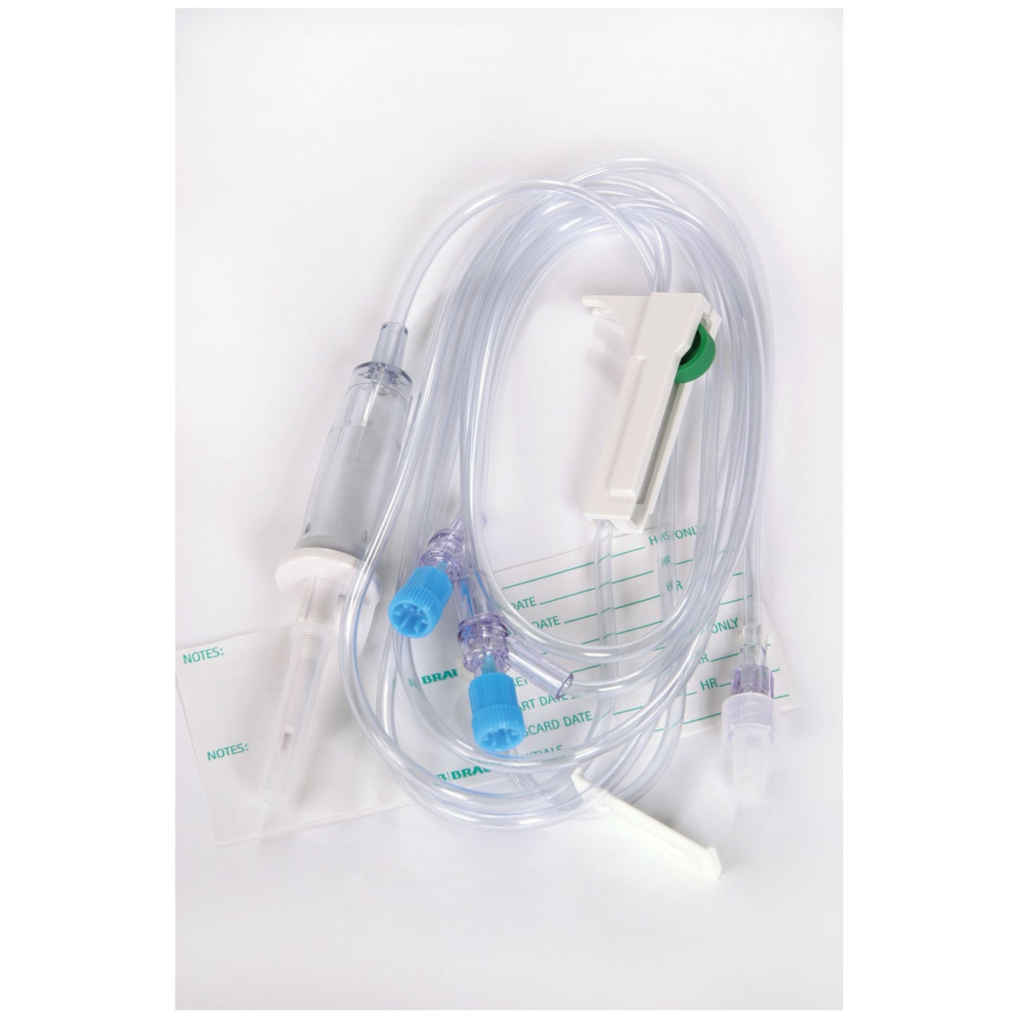 Universal Spike, Slide Clamp, Backcheck Valve, Low Profile SAFSITE Valve Injection Sites 88" & 12" Above Distal End, Roller Clamp, SPIN-LOCK Connector, DEHP & Latex Free (LF), 19.4mL Priming Volume, 106"L, 50/cs (Rx) (Continental US+HI Only)