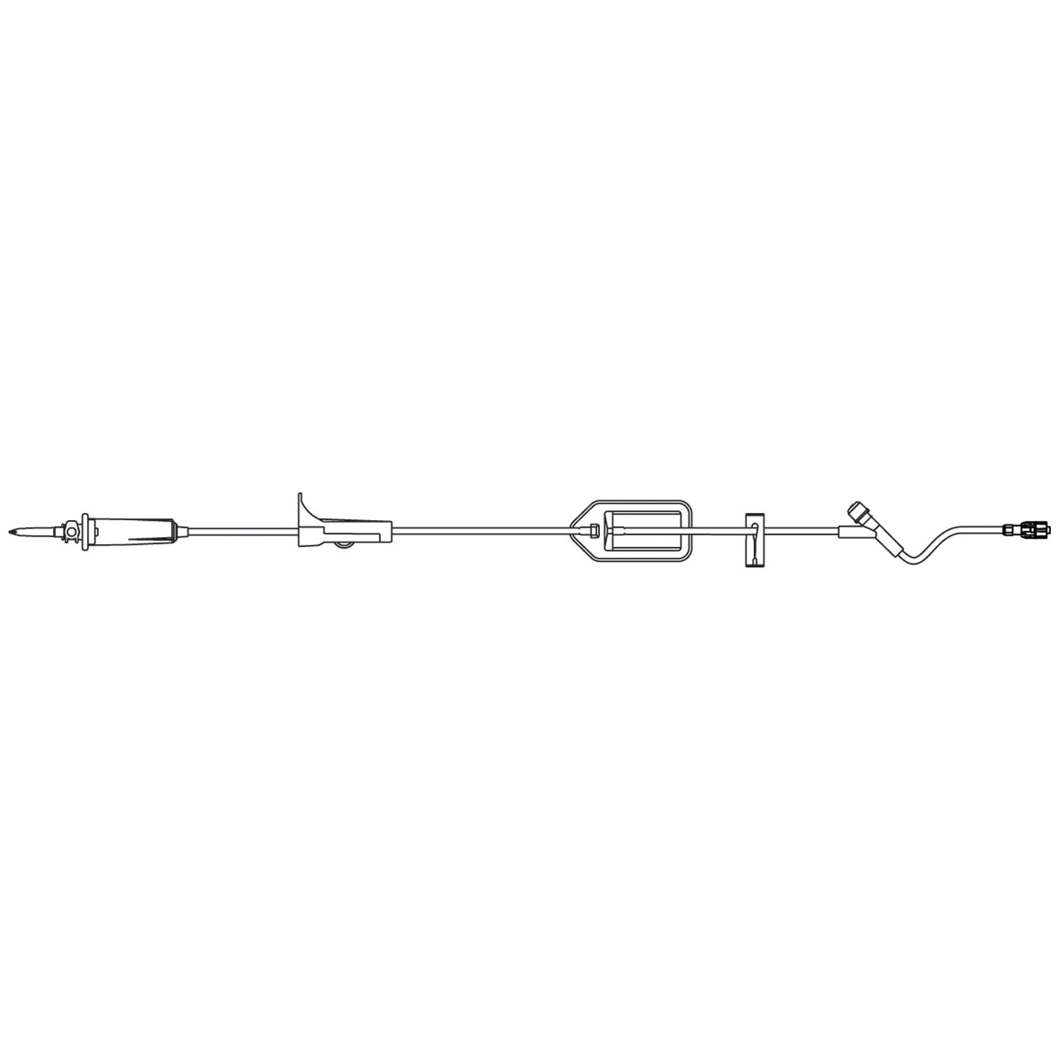 Filtered Admin Set, 1.2 Micron Filter, Universal Spike, 1 Injection Site & SPIN-LOCK Connector, 21mL Priming Volume, 109"L, 15 Drops/mL, 50/cs (Rx) (Item is Non-Returnable) (Continental US+HI Only, Excluding IN and ND) (To Be DISCONTINUED)