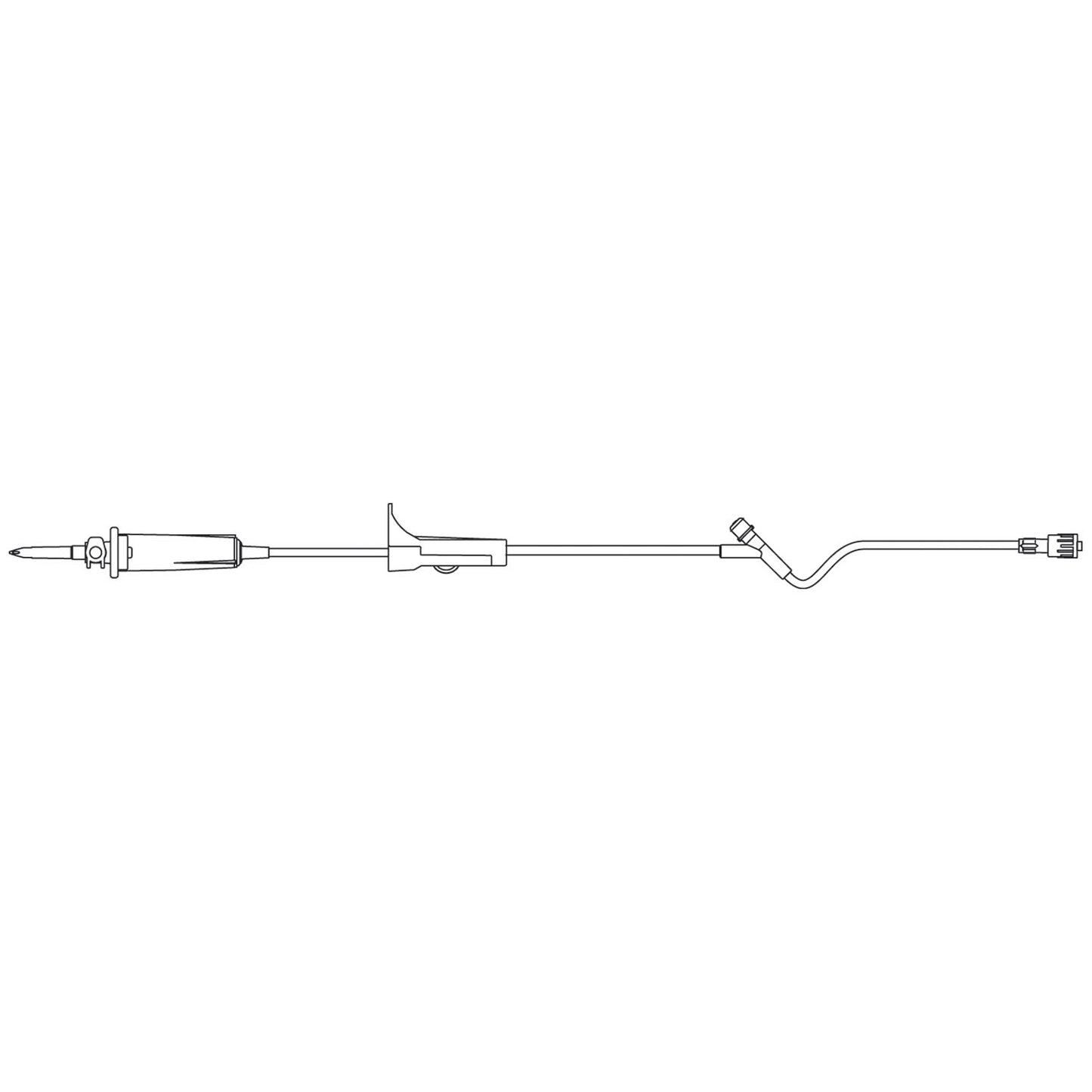 Admin Set, Universal Spike, Roller Clamp, Slide Clamp, SPIN-LOCK Connector, 13mL Priming Volume, 85"L, 15 Drops/mL, DEHP & Latex Free (LF), 50/cs (Rx) (Item is Non-Returnable) (Continental US+HI Only, Excluding IN and ND)