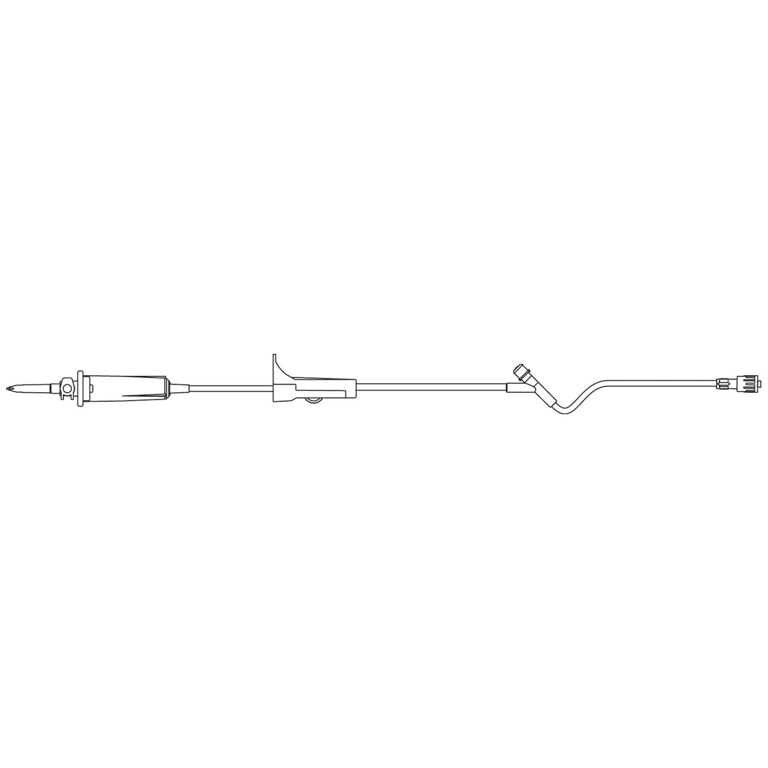 Admin Set, Universal Spike, Roller Clamp, Slide Clamp, SPIN-LOCK Connector, 13mL Priming Volume, 85"L, 15 Drops/mL, DEHP & Latex Free (LF), 50/cs (Rx) (Item is Non-Returnable) (Continental US+HI Only, Excluding IN and ND)