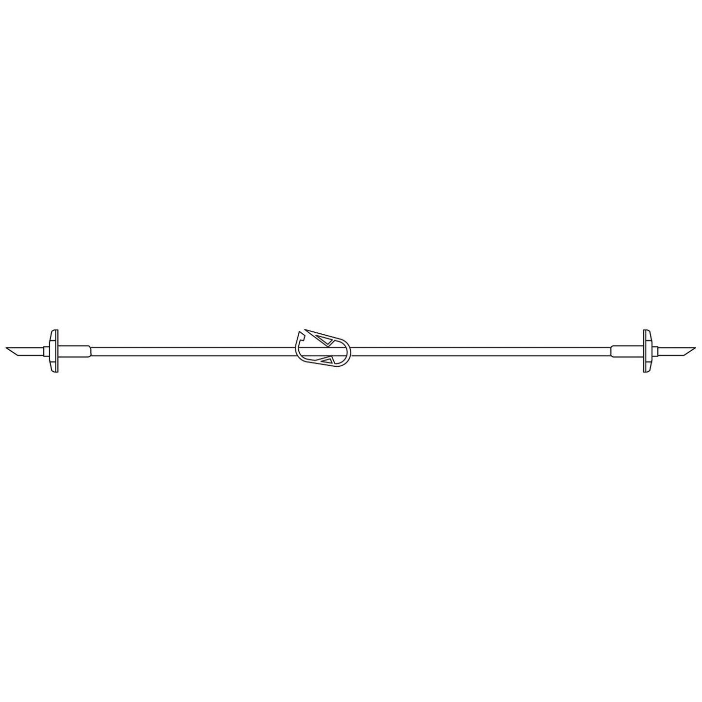 Fluid Transfer Set, Proximal & Distal Non-Vented Spikes, Wide Bore Tubing, On/ Off clamp, 27"L, DEHP & Latex Free (LF), 50/cs (Rx) (Item is Non-Returnable) (Continental US+HI Only, Excluding IN and ND)