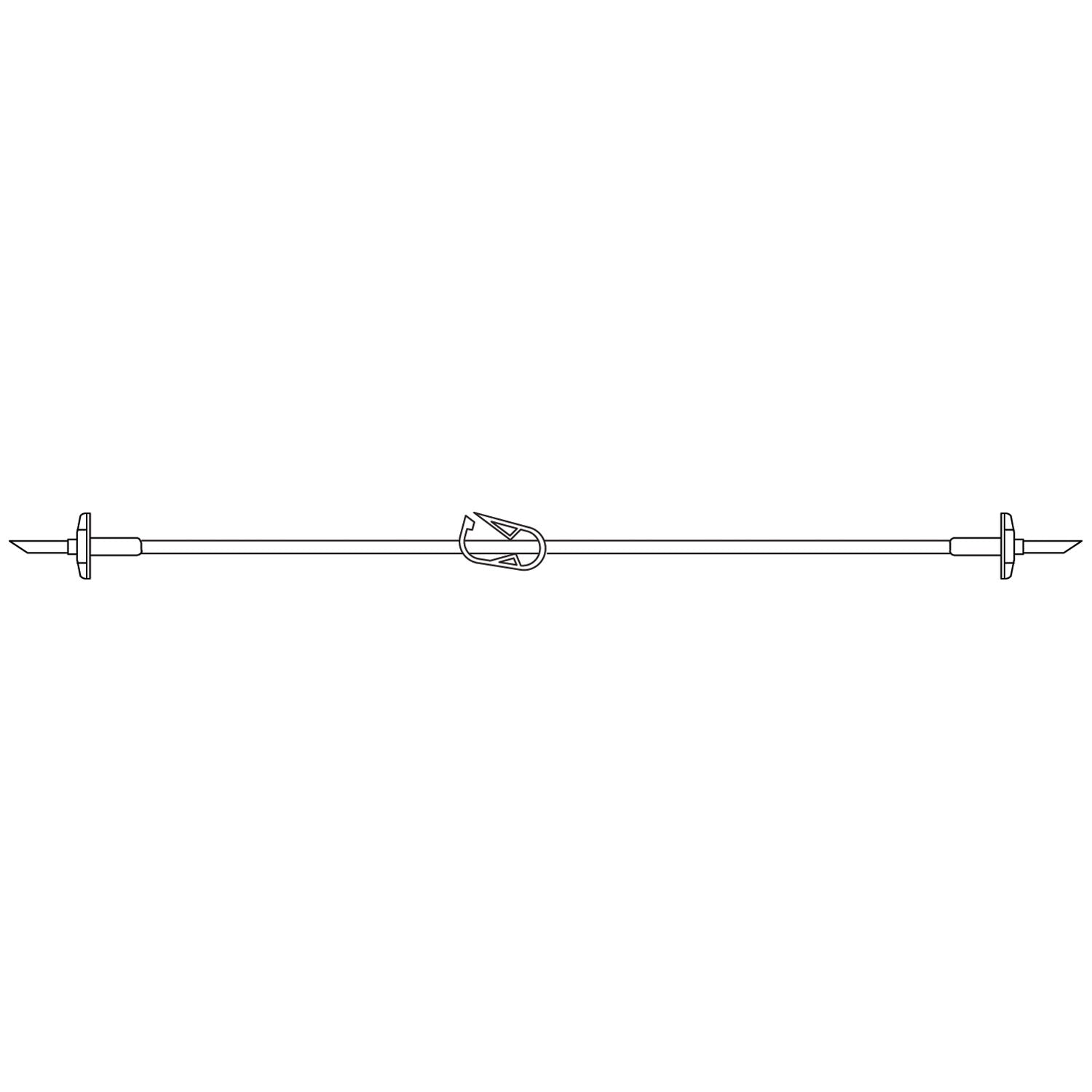 Fluid Transfer Set, Proximal & Distal Non-Vented Spikes, Wide Bore Tubing, On/ Off clamp, 27"L, DEHP & Latex Free (LF), 50/cs (Rx) (Item is Non-Returnable) (Continental US+HI Only, Excluding IN and ND)