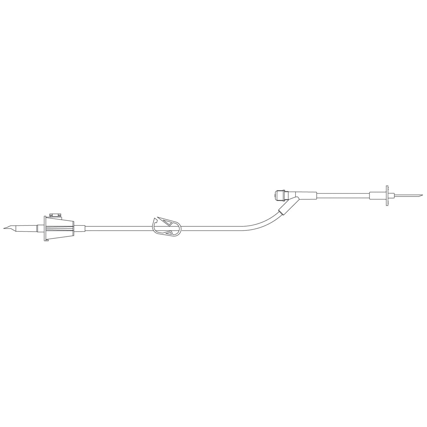 Fluid Transfer Set, Same Features as 356050 But Built-In Latex Free (LF) Y-Site Medicinal Entry Point For Multiple Injections, 23"L, 50/cs (Rx) (Item is Non-Returnable) (Continental US+HI Only, Excluding IN and ND)