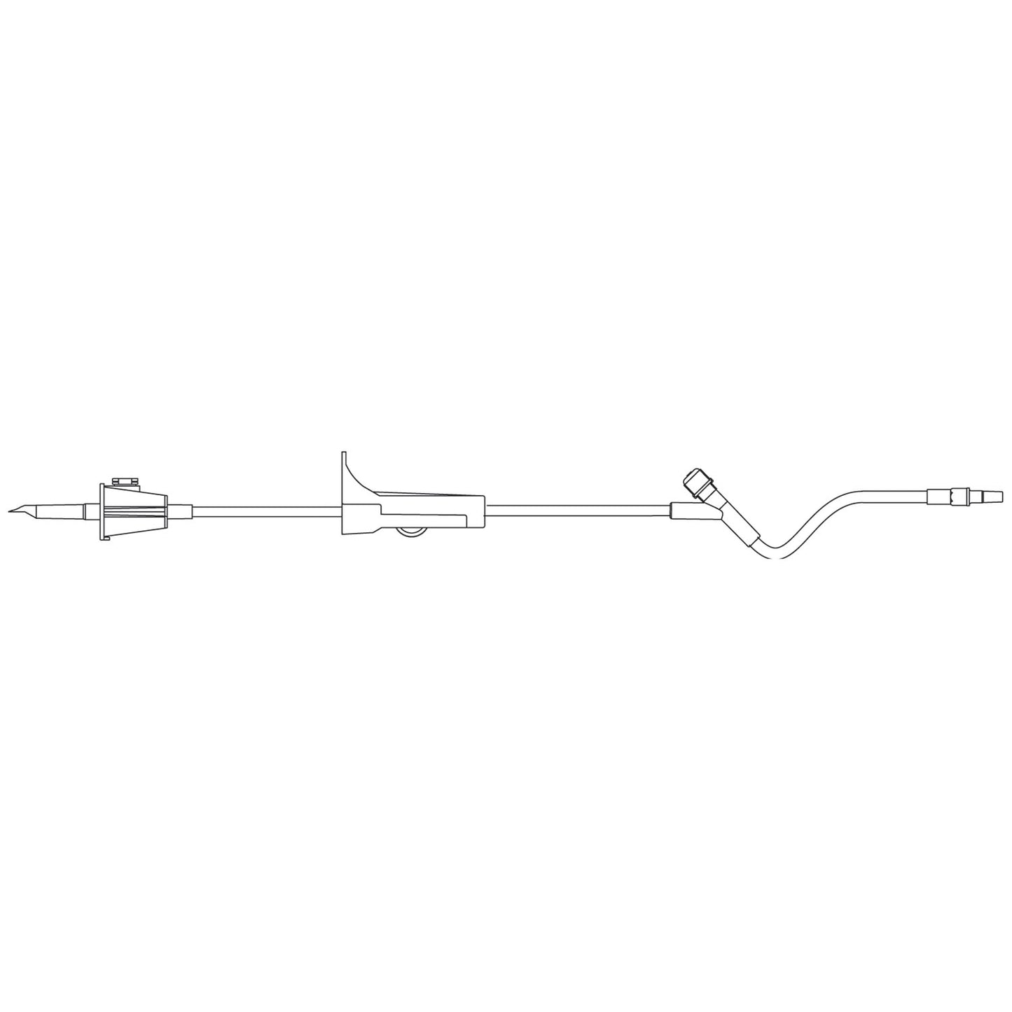 Fluid Transfer Set, Same Features as 356048 But 22"L Built-In Latex Free (LF) Y-Site Medicinal Entry Point & Distal Luer Slip without Needle, 22"L, 50/cs (Rx) (Item is Non-Returnable) (Continental US+HI Only, Excluding IN and ND)