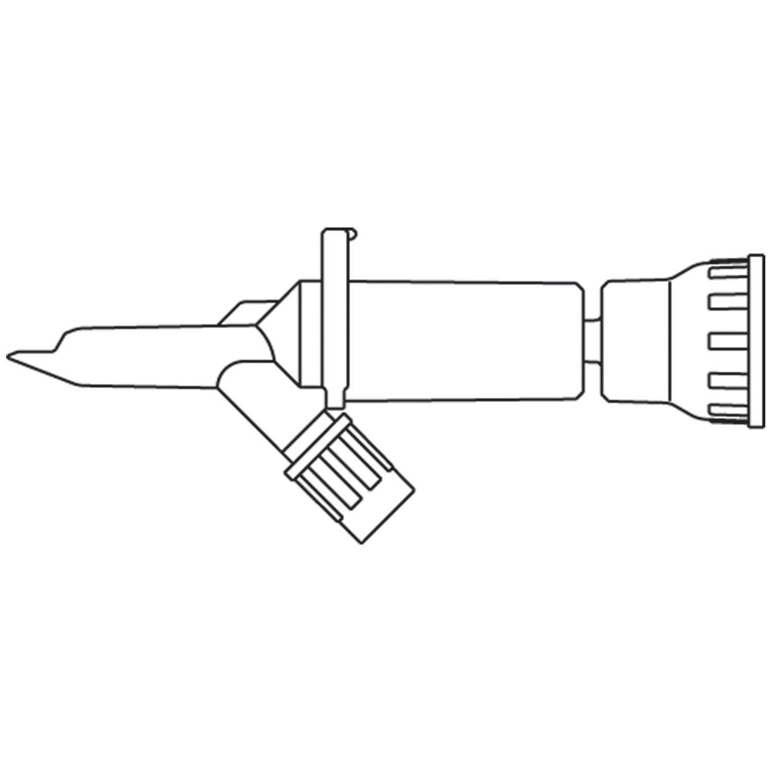 Standard Spike Dispensing Pin, SAFSITE Valve, Same Features as 412005 Except, Luer Lock Connector, 50/cs (Rx) (Continental US+HI Only)