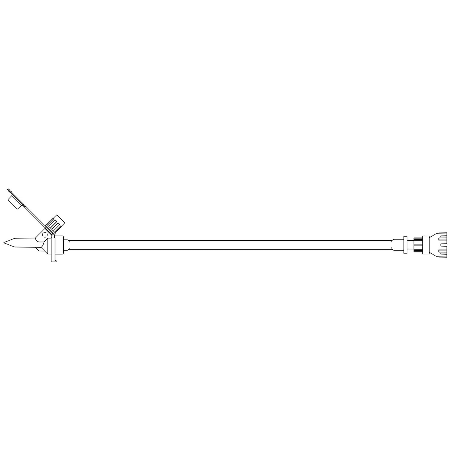 Standard Spike Dispensing Pin, 24" Extension Line & SAFSITE Valve For Aspiration of Medication From Inverted Multi-Dose Vials, Luer Slip Connector, Utilizes a Bacterial Retentive Air-Venting Filter, Latex Free (LF), 50/cs (Rx) (Item is Non-Returnable) (Continental US+HI Only, Excluding IN and ND)