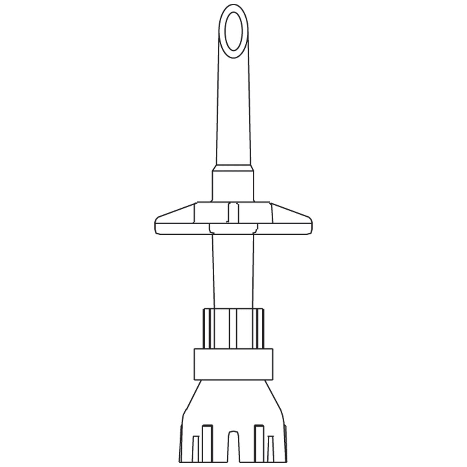 Non-Vented Dispensing Pin, SAFSITE Valve, Automatic 2-Way Valve For Aspiration or Injection of Medication From Inverted Bags or Semi-Rigid Plastic Containers, 50/cs (Rx) (Item is Non-Returnable) (Continental US+HI Only, Excluding IN and ND)