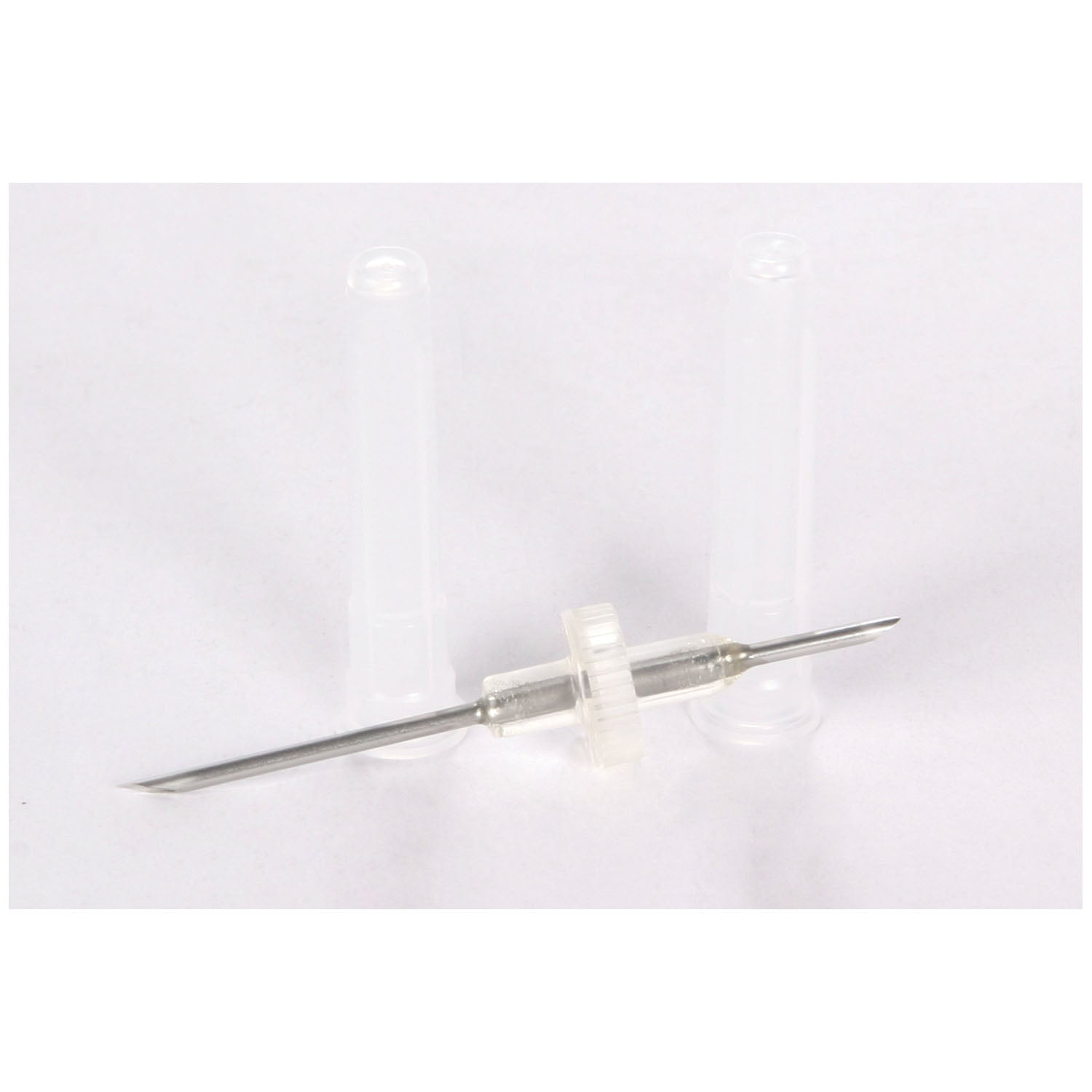 Double-Ended Transfer Needle, Proximal, 17G x 1_" Needle Opposite 17G x _" Needle, DEHP & Latex Free 100/cs