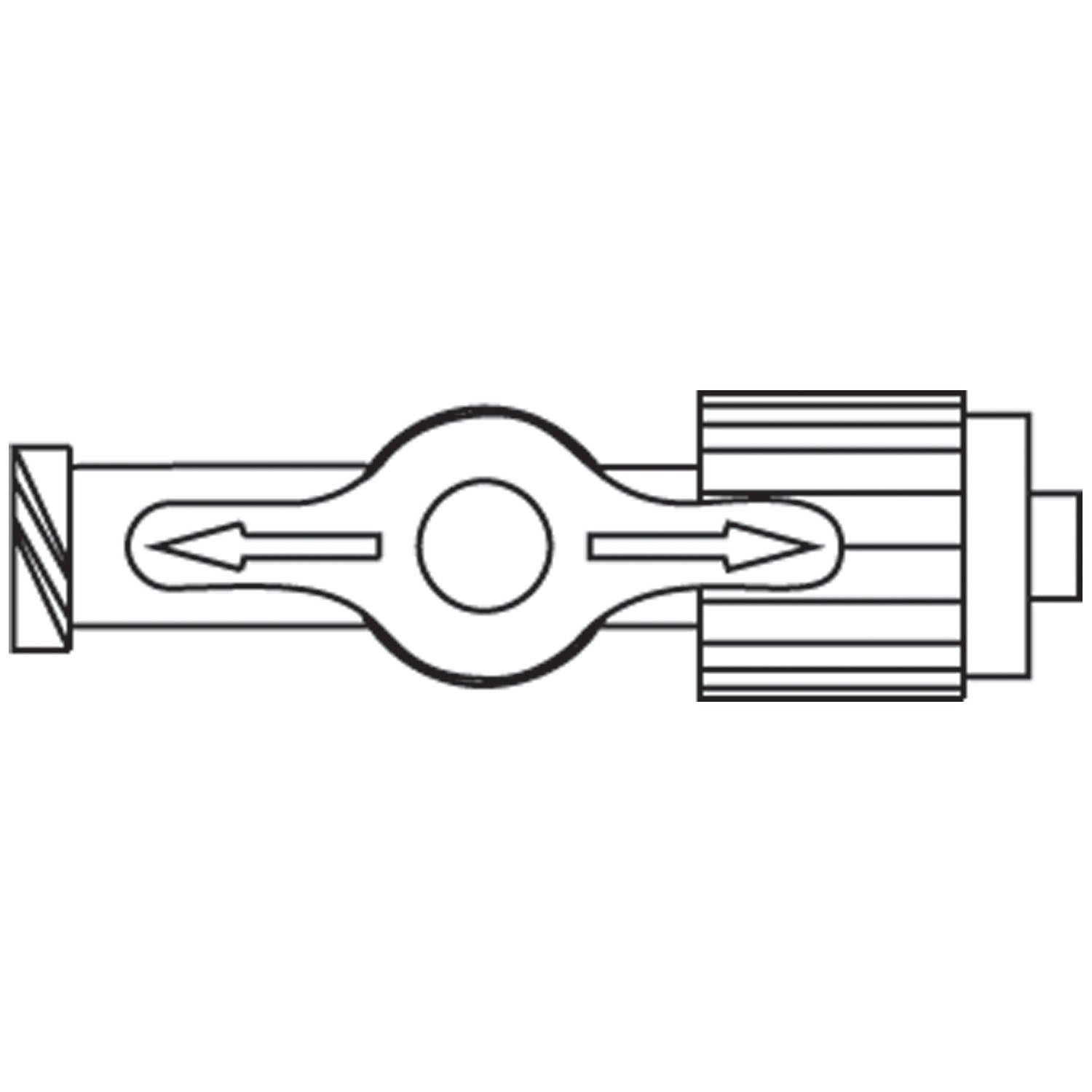 Discofix One-Way Stopcock, Female Luer Lock Port &  SPIN-LOCK Adapter, Port Covers, Lipid Resistant, DEHP, Latex Free (LF), 100/cs (Rx) (Item is Non-Returnable) (Continental US+HI Only, Excluding IN and ND)