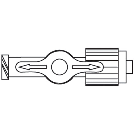 Discofix One-Way Stopcock, Female Luer Lock Port &  SPIN-LOCK Adapter, Port Covers, Lipid Resistant, DEHP, Latex Free (LF), 100/cs (Rx) (Item is Non-Returnable) (Continental US+HI Only, Excluding IN and ND)