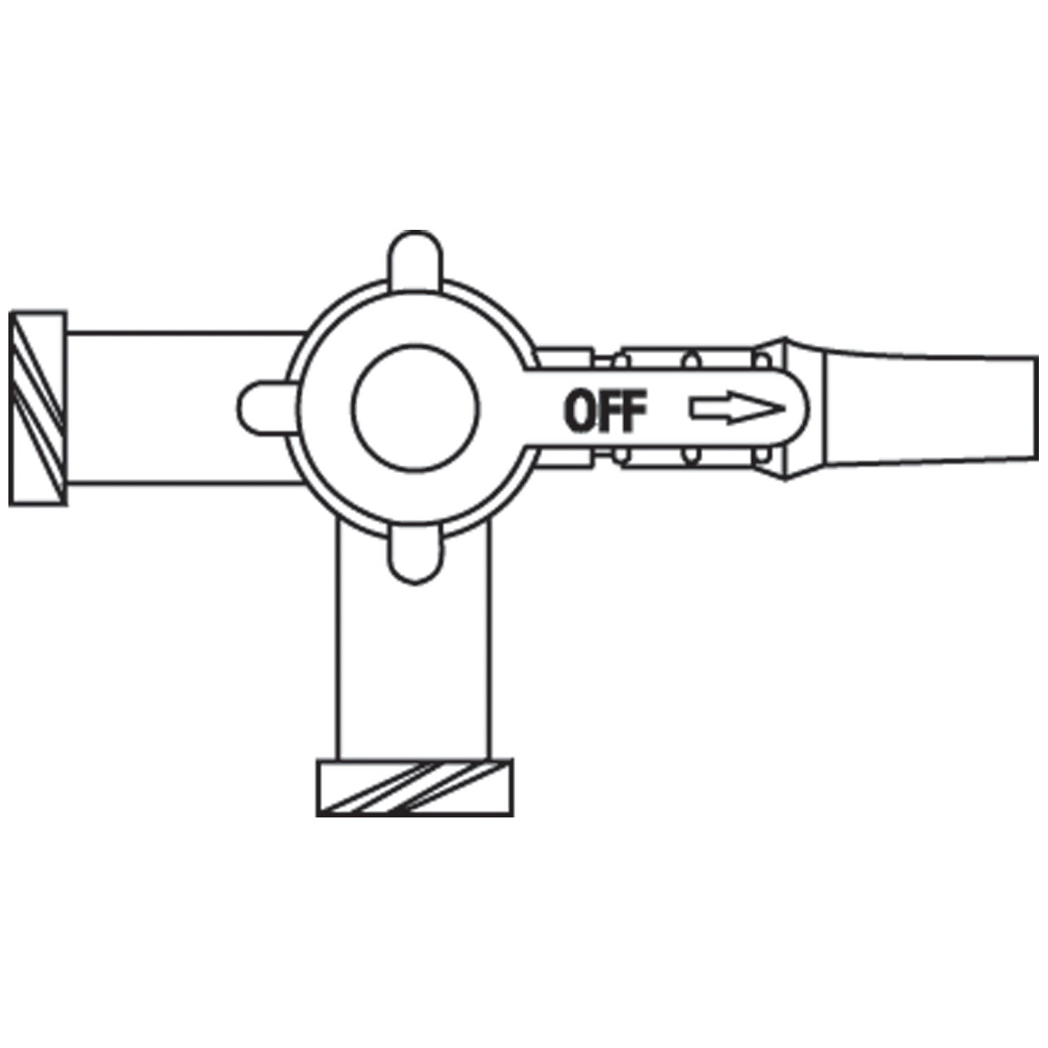 Discofix Three-Way Stopcock, 2 Female Luer Lock Ports & Male Luer Slip Adapter, Port Covers, Lipid Resistant, DEHP, Latex Free (LF), 100/cs (Rx) (Item is Non-Returnable) (Continental US+HI Only, Excluding IN and ND)