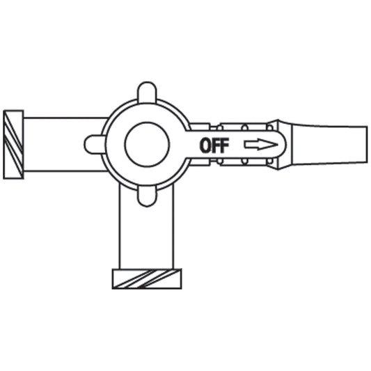Discofix Three-Way Stopcock, 2 Female Luer Lock Ports & Male Luer Slip Adapter, Port Covers, Lipid Resistant, DEHP, Latex Free (LF), 100/cs (Rx) (Item is Non-Returnable) (Continental US+HI Only, Excluding IN and ND)