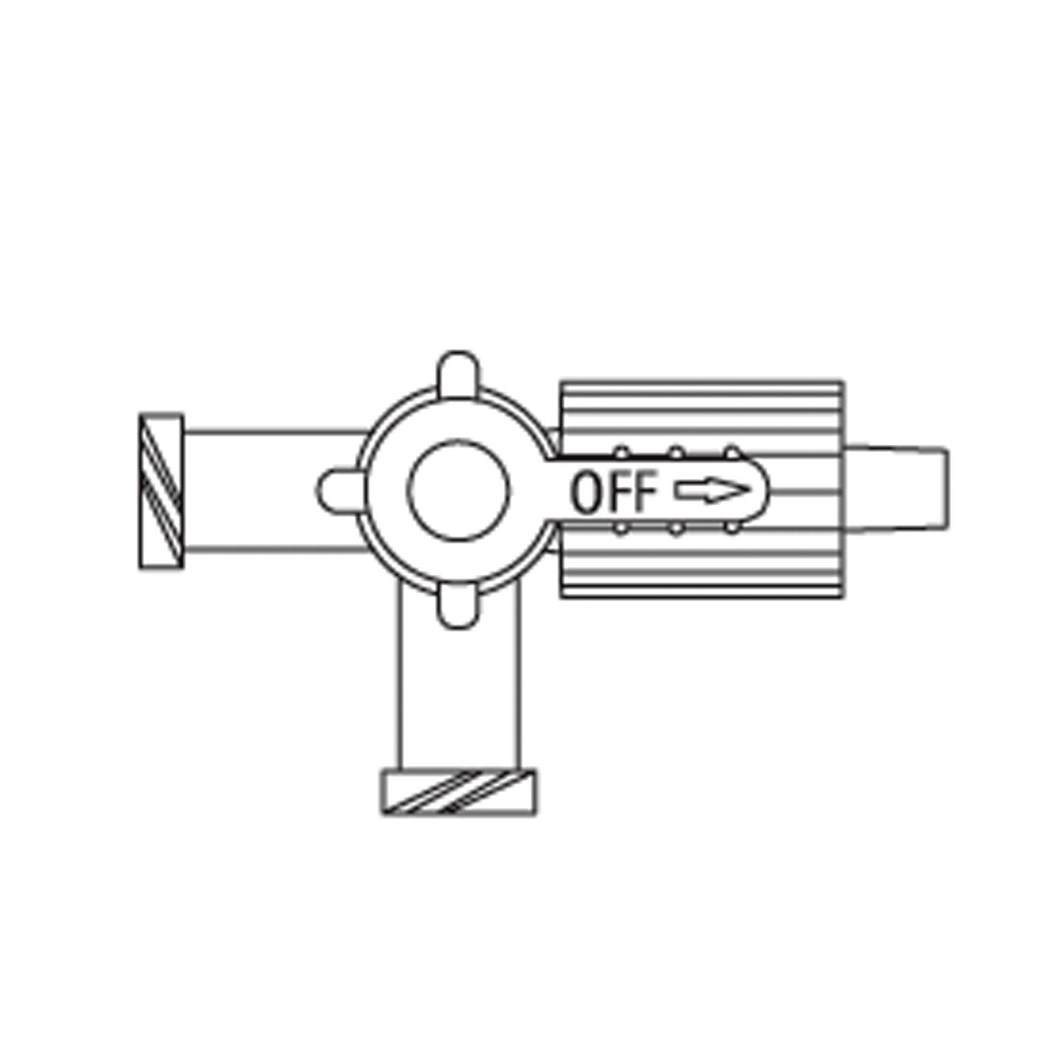 Discofix Three-Way Stopcock, 2 Female Luer Lock Ports & SPIN-LOCK Adapter, Port Covers, Lipid Resistant, DEHP, Latex Free (LF), 100/cs (Rx) (Item is Non-Returnable) (Continental US+HI Only, Excluding IN and ND)