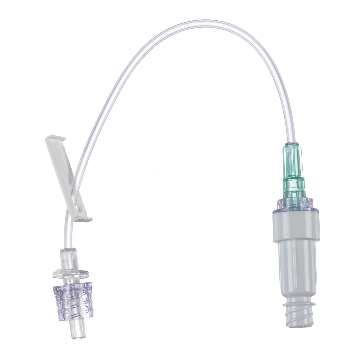 Standard Bore Extension Set, Bonded ULTRASITE Valve, Non-Removable Slide Clamp, SPIN-LOCK Connector, DEHP & Latex Free (LF), 0.7mL Priming Volume, 8"L, 50/cs (Rx) (Item is Non-Returnable) (Continental US+HI Only, Excluding IN and ND)