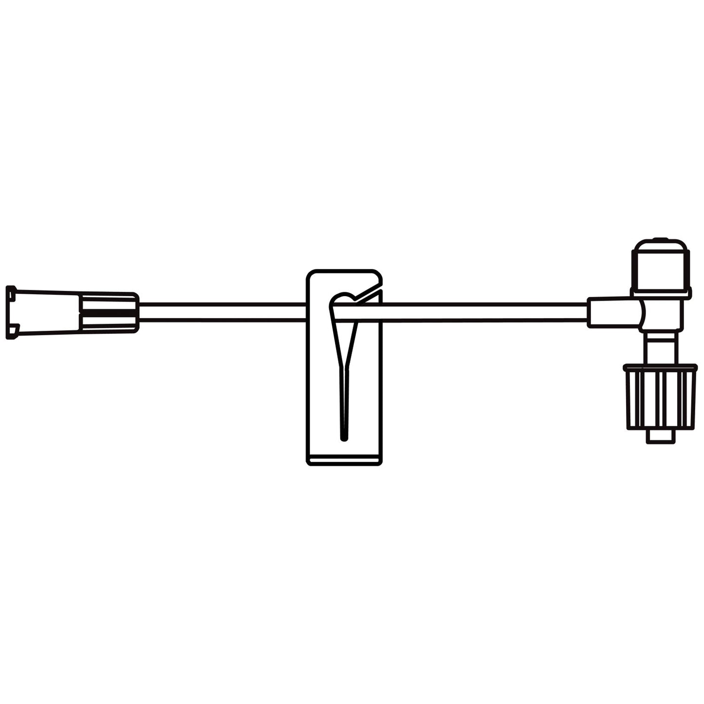 Small Bore T-Port Extension Set, Proximal Luer Lock Connection, Distal T-Fitting, SPIN-LOCK Connection, Latex Free (LF) Intermittent Injection Port, Slide Clamp, 0.13 mL Priming Volume, 4"L, DEHP Free, 100/cs (Rx) (Item is Non-Returnable) (Continental US+HI Only, Excluding IN and ND)