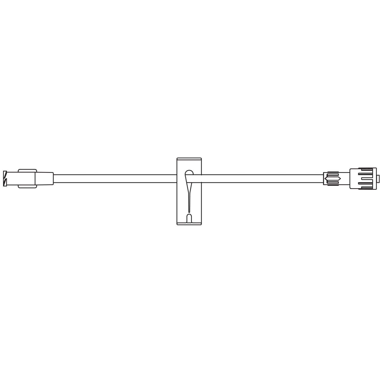 Standard Bore Extension Set, Proximal Luer Lock Connection, Distal SPIN-LOC Connection, Slide Clamp, 1.9mL Priming Volume, 6"L, 100/cs (Rx) (Item is Non-Returnable) (Continental US+HI Only, Excluding IN and ND)
