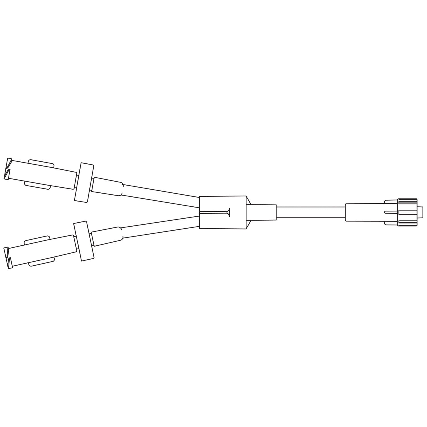 Backcheck Valve Extension Set, Dual Backcheck Valves, Proximal & Distal Luer Lock Connection, 1.78mL Priming Volume, 8"L, 100/cs (Rx) (Continental US+HI Only)