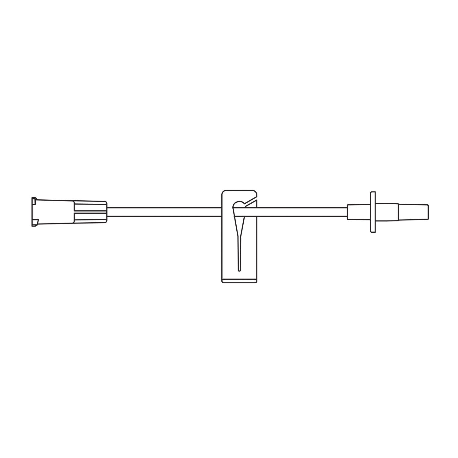 Small Bore Extension Set, Proximal Luer Lock Connection, Distal Luer Slip Connection, Slide Clamp, 0.2mL Priming Volume, 6"L, DEPH & Latex Free (LF), 100/cs (Rx) (Continental US+HI Only)