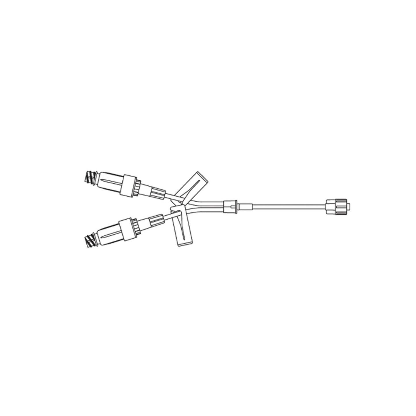 Small Bore Y-Extension Set, Removable ULTRASITE Valve, SPIN-LOCK Connection, 0.5mL Priming Volume, 7"L, DEHP & Latex Free (LF), 100/cs (Rx) (Continental US+HI Only)
