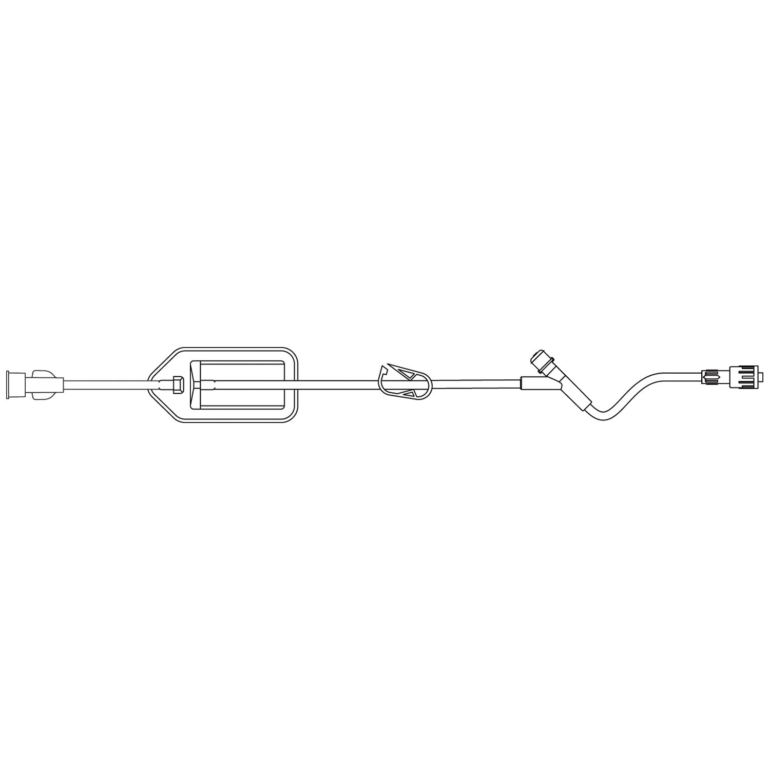 Extension Set, 1.2 Micron Filter, 1 Injection Site & SPIN-LOCK Connector, DEHP-Free, 5.1mL Priming Volume, 16"L, Latex Free (LF), 50/cs (Rx) (Item is Non-Returnable) (Continental US+HI Only, Excluding IN and ND) (To Be DISCONTINUED)