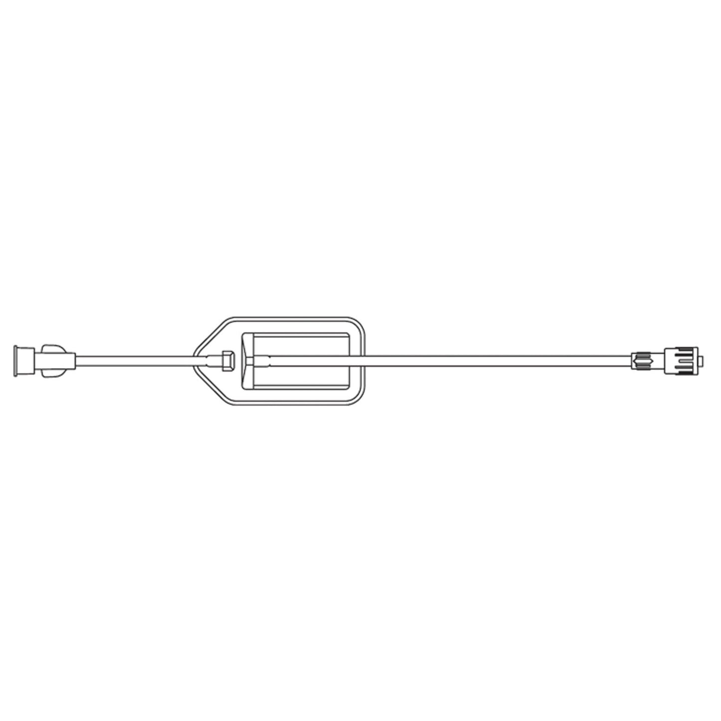 5.0 Micron Air Eliminating In-Line Filter, Female Luer Connector, Male SPIN-LOCK Connector, DEHP & Latex Free (LF), 3.6mL Priming Volume, 10"L, 50/cs (Rx) (Item is Non-Returnable) (Continental US+HI Only, Excluding IN and ND)