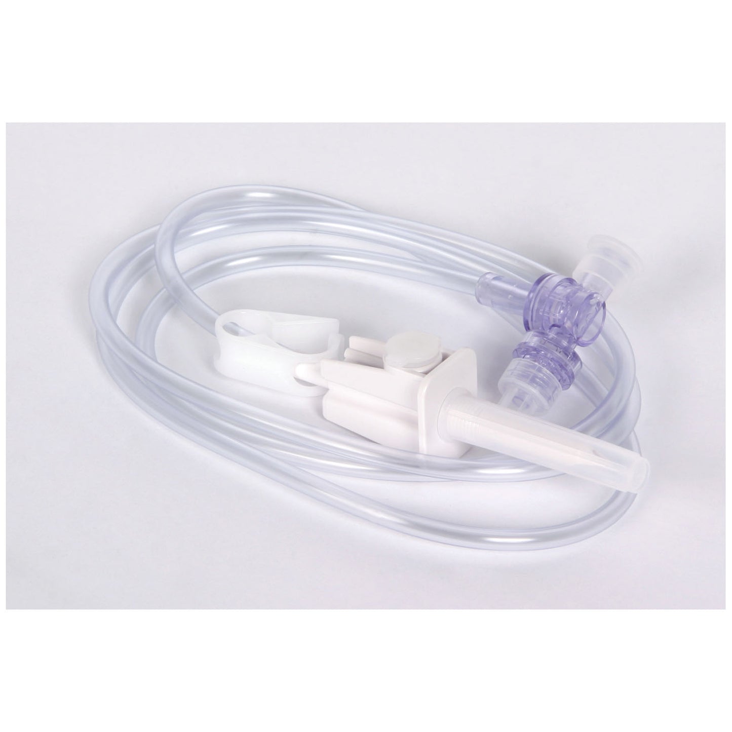 Transfer Set, Automatic Two-Way Valve Assembly, Universal Spike, On/ Off Clamp, Dual Check Valve, 43"L, DEHP & Latex Free (LF), 20/cs (Rx) (Item is Non-Returnable) (Continental US+HI Only, Excluding IN and ND)
