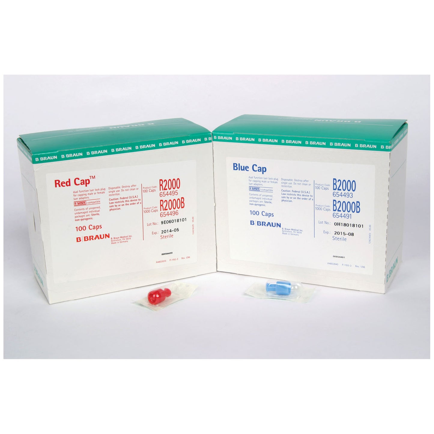 Red Cap Luer Cap, Dual Function, Male & Female End, 100/bx, 10 bx/cs (Rx) (Item is Non-Returnable) (Continental US+HI Only, Excluding IN and ND)