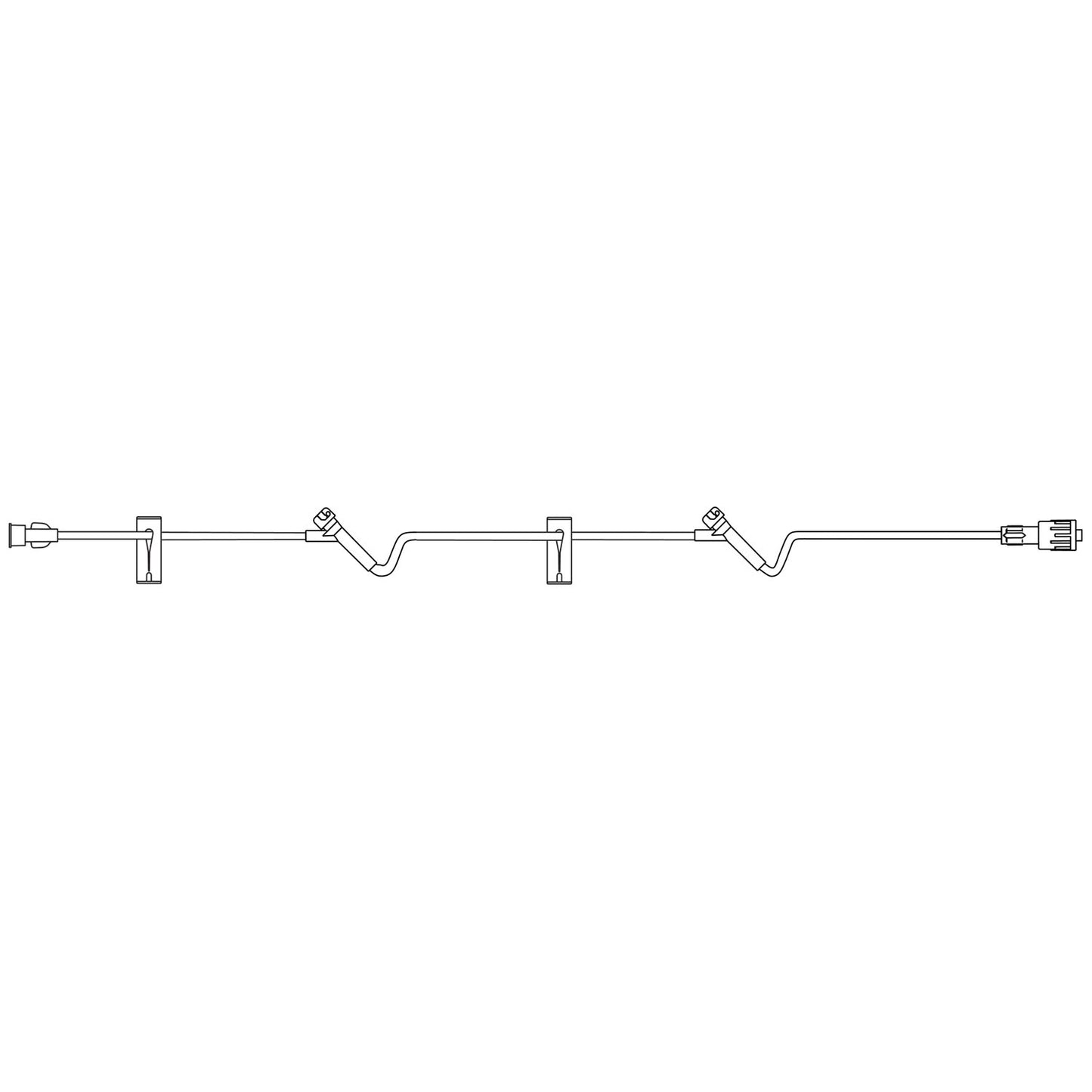 Extension Set, Female Adapter, SAFELINE Injection Sites 6" & 28" Above Distal End, Large Bore Tubing, Slide Clamp, SPIN-LOCK Connector, 6mL Priming Volume, 35"L, DEHP & Latex Free (LF), 50/cs (Rx) (Continental US+HI Only)