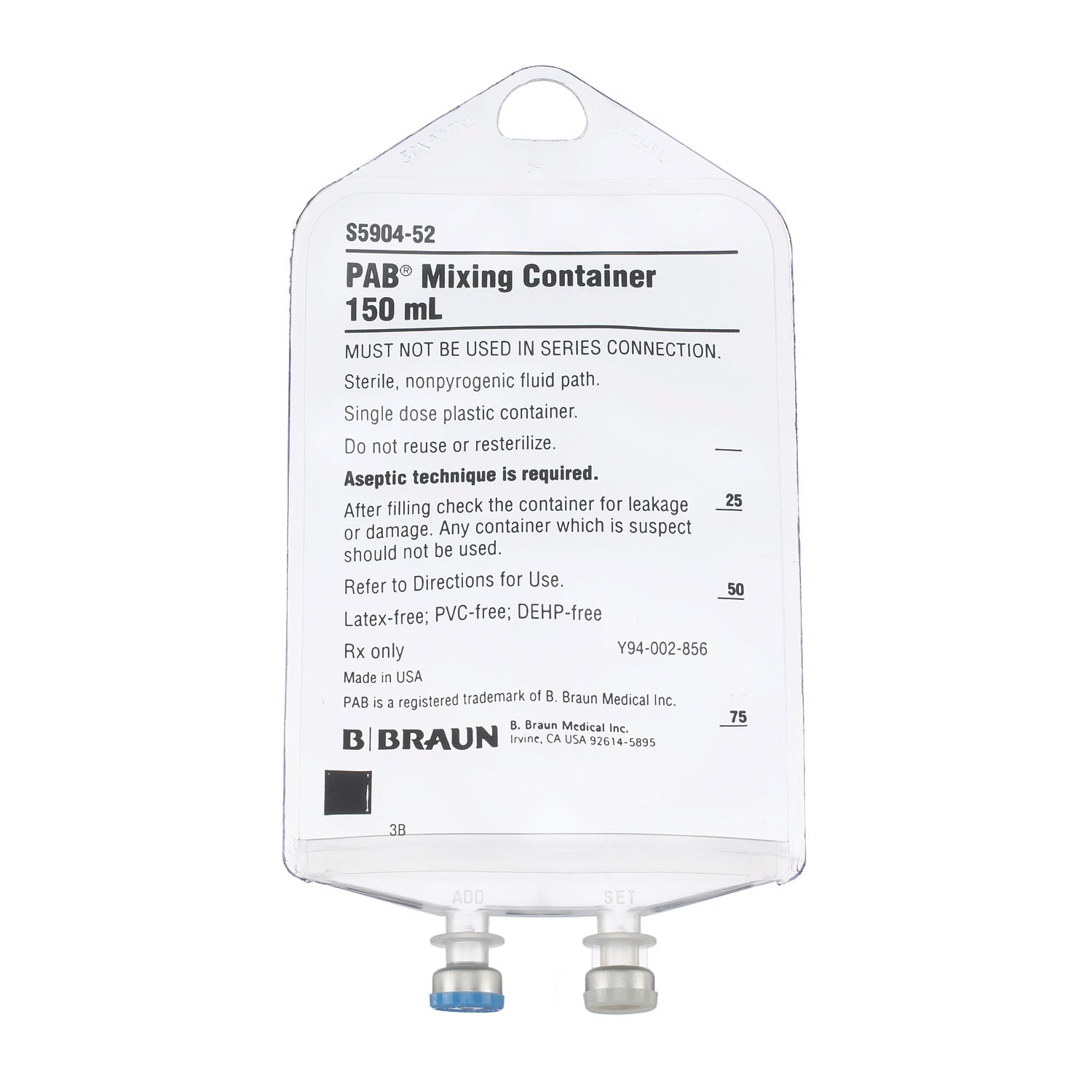 PAB Partial Additive Bag, 150mL, 48/cs