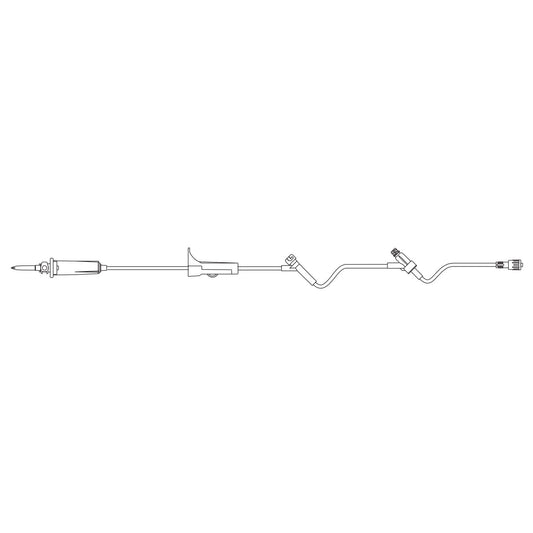 Emergency Medical Services Set, Universal Spike, Roller Clamp, SAFELINE Injection Site 8", ULTRASITE Injection Site 3", SPIN-LOCK Connector, DEHP-Free, Latex Free (LF), 15mL Priming Volume, 86"L, 15 drops/mL, 50/cs (56 cs/plt) (Rx) (Continental US+HI Only)