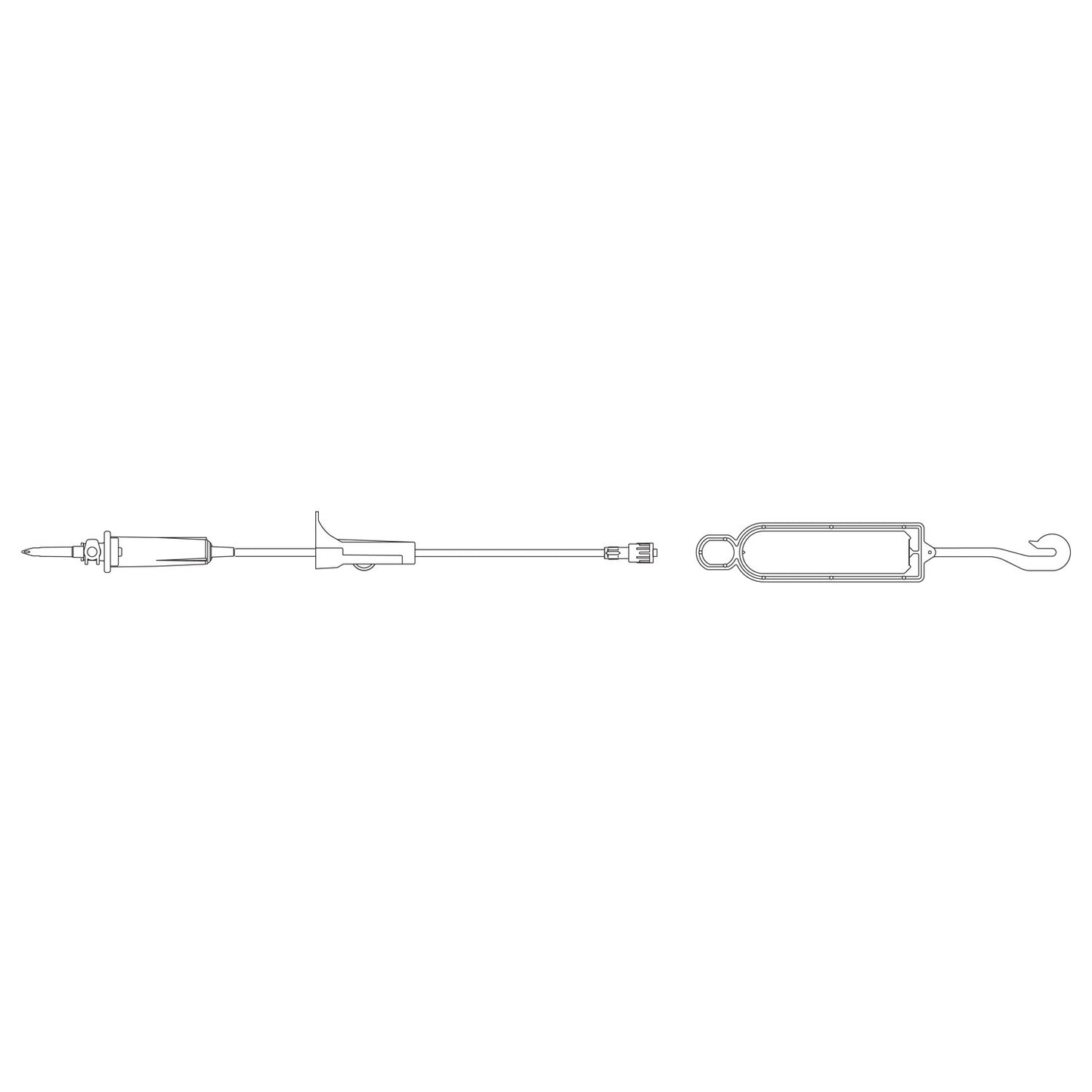 Secondary Admin Set, SPIN-LOCK Connector, 9mL Priming Volume, 40"L, 15 Drops/mL, DEHP & Latex Free 50/cs