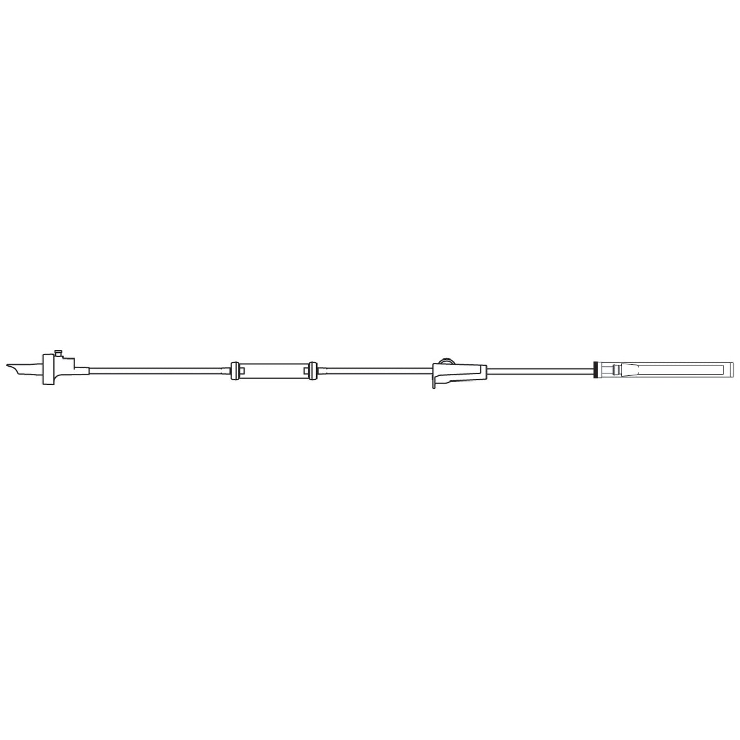Continuous Overhead Irrigation Set, Non-Vented Spike, 0.188" ID Tubing, Drip Chamber, Roller Clamp, 4_" Distal Connector, 82"L, Latex Free (LF), 20/cs (Rx) (Item is Non-Returnable) (Continental US+HI Only, Excluding IN and ND)