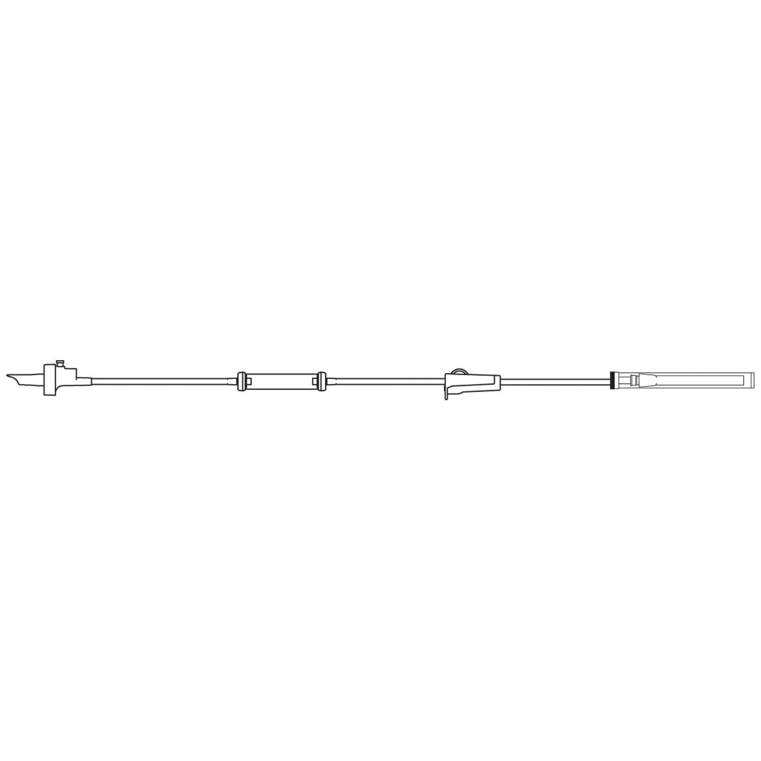 Continuous Overhead Irrigation Set, Non-Vented Spike, 0.188" ID Tubing, Drip Chamber, Roller Clamp, 4_" Distal Connector, 82"L, Latex Free (LF), 20/cs (Rx) (Item is Non-Returnable) (Continental US+HI Only, Excluding IN and ND)