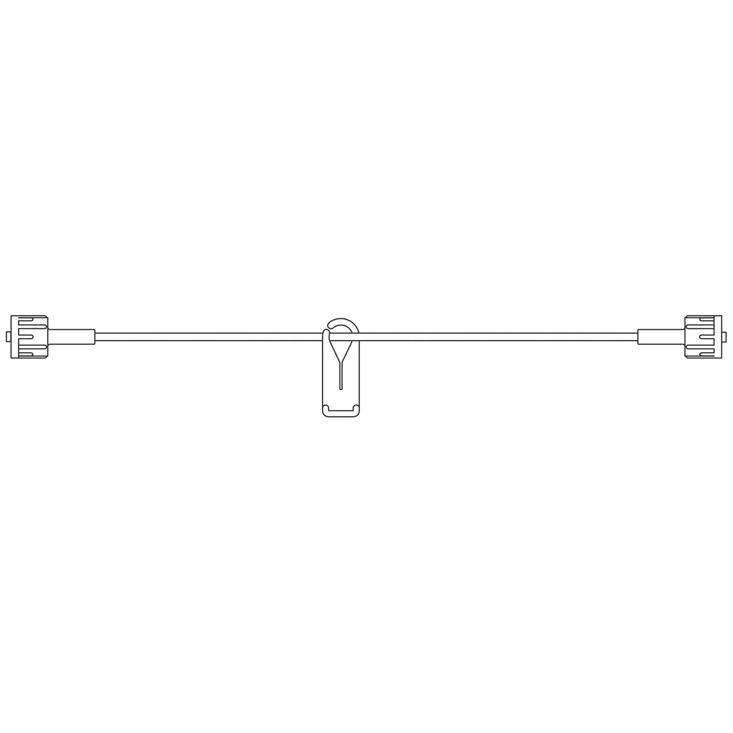 Extension Set, Male Luer Locks at Each End & 1 Slide Clamp, 0.7mL Priming Volume, 31"L, Latex Free (LF), 50/cs (Rx) (Item is Non-Returnable) (Continental US+HI Only, Excluding IN and ND)