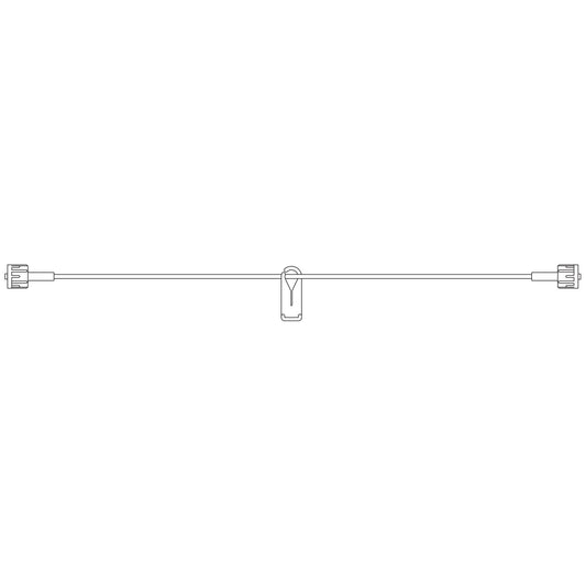 Extension Set, Male Luer Locks at Each End & 1 Slide Clamp, 1.3mL Priming Volume, 63"L, Latex Free (LF), 50/cs (Rx) (Continental US+HI Only)