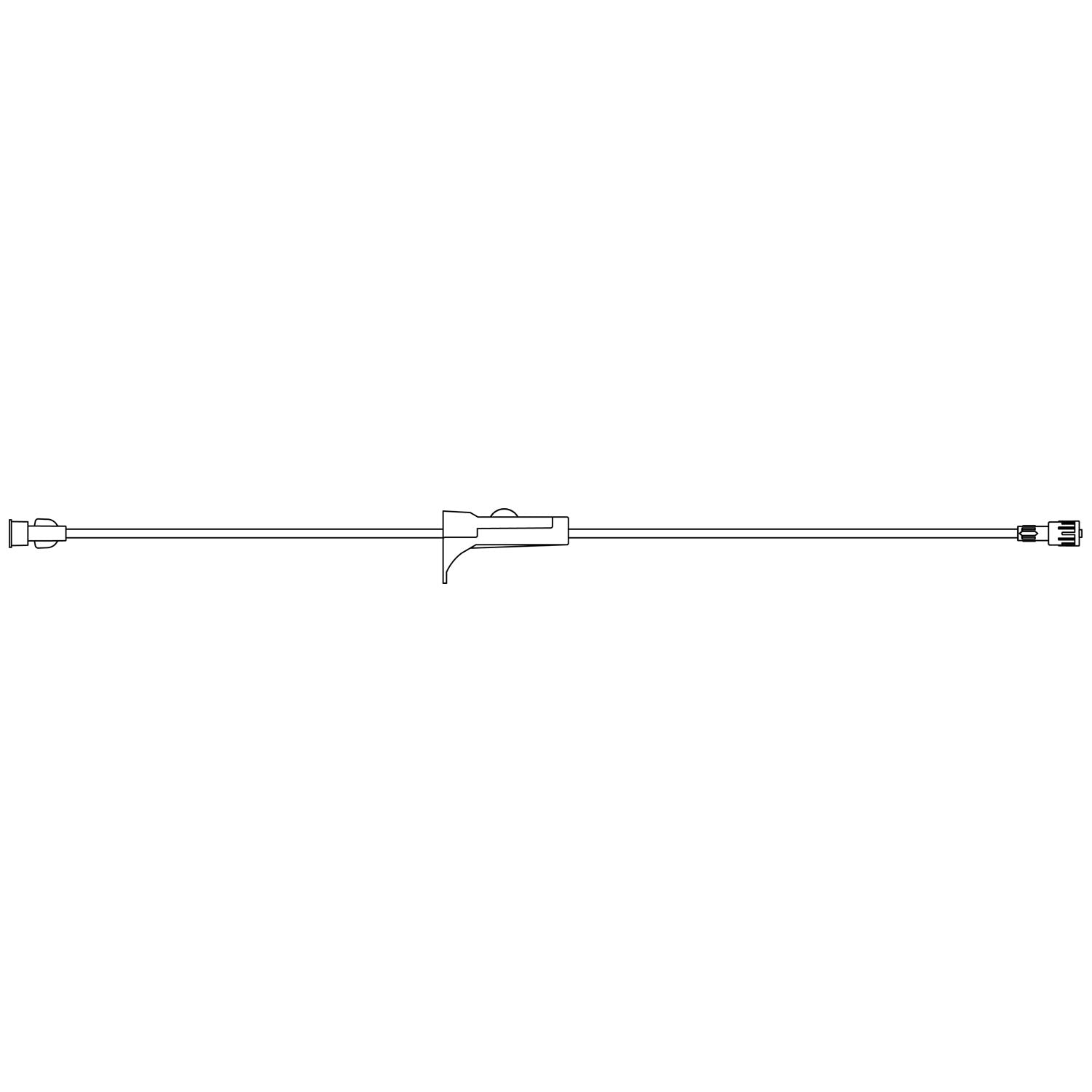 Standard Bore Extension Set, Female Adapter, Large Bore Tubing, Roller Clamp, SPIN-LOCK Connector, 4.5mL Priming Volume, 30"L, DEHP & Latex Free (LF), 50/cs (Rx) (Item is Non-Returnable) (Continental US+HI Only, Excluding IN and ND)