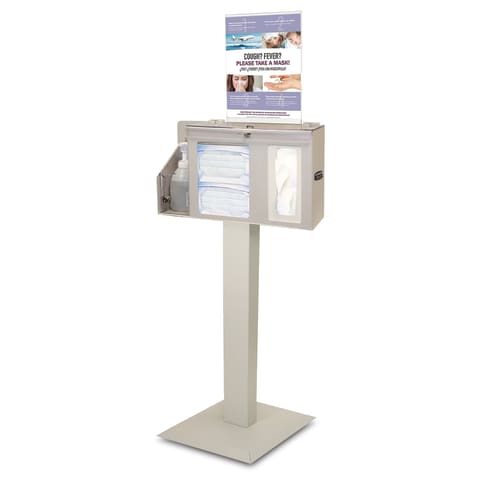 Hygiene Center, Bowman, ABS, Double Lock, w/Sign and Stand, 18.5" W x 17" D x 57.44" H