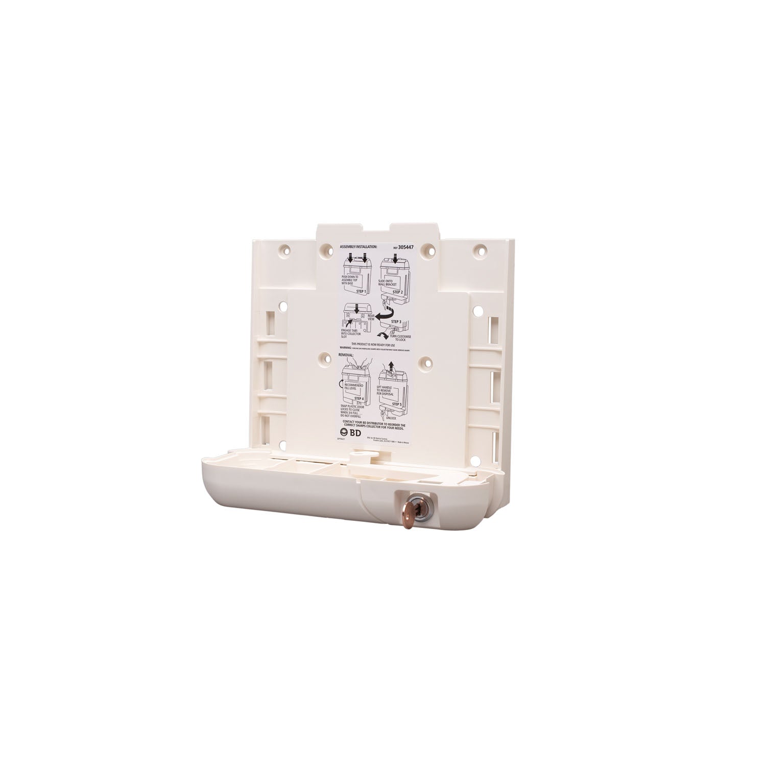 Locking Wall Bracket For 5.4 Qt Collector, 10/cs (Screws Not Included) (Continental US Only) (Drop Ship Requires Pre-Approval)