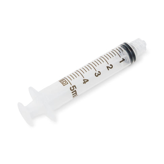 Syringe Only, 5mL, Luer-Lok Tip, Sterile, Individually Wrapped, 125/bx, 4 bx/cs (36 cs/plt) (Continental US Only) (Drop Ship Requires Pre-Approval) (Item on Manufacturer Allocation - Inventory Limited when Available)