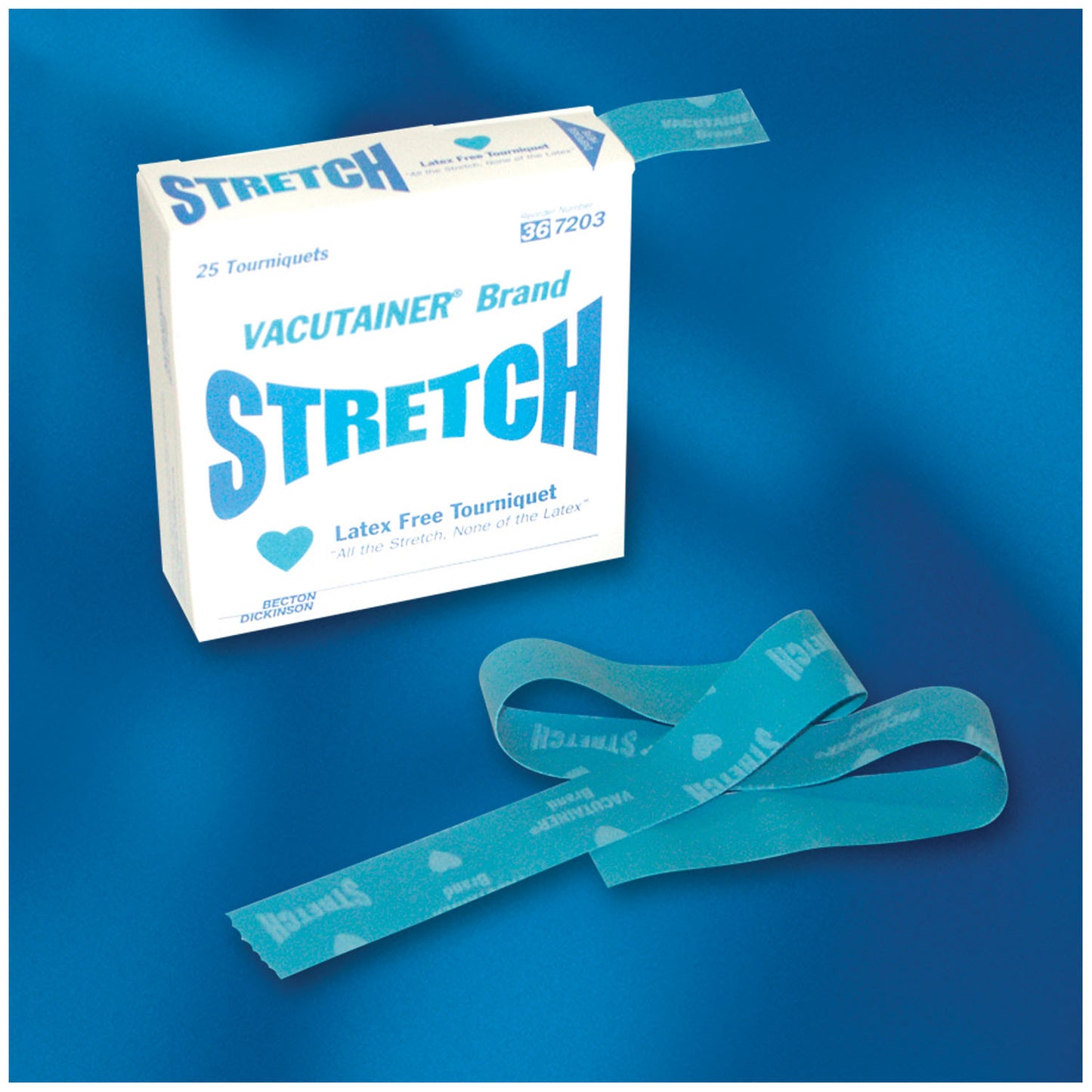 Stretch Tourniquet in Dispensing Box, Latex Free 25/pk, 20 pk/cs