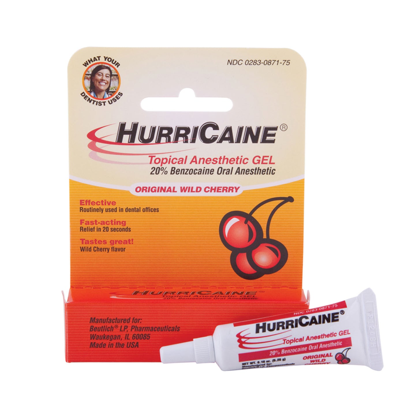 Topical Anesthetic Gel, 1/6 0.18 oz (5.25g) Tubes, Wild Cherry, 12/pk (US Only)