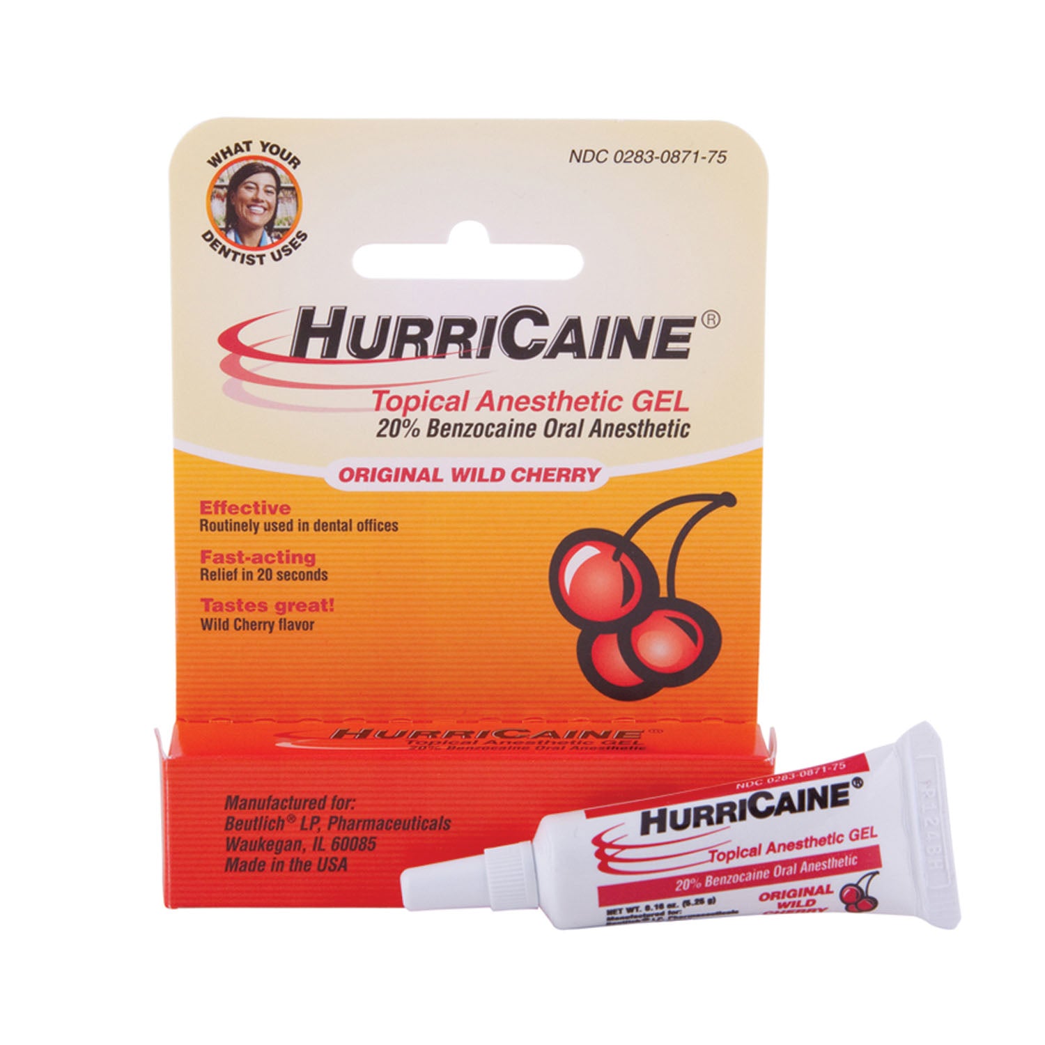 Topical Anesthetic Gel, 1/6 0.18 oz (5.25g) Tubes, Wild Cherry, 12/pk (US Only)