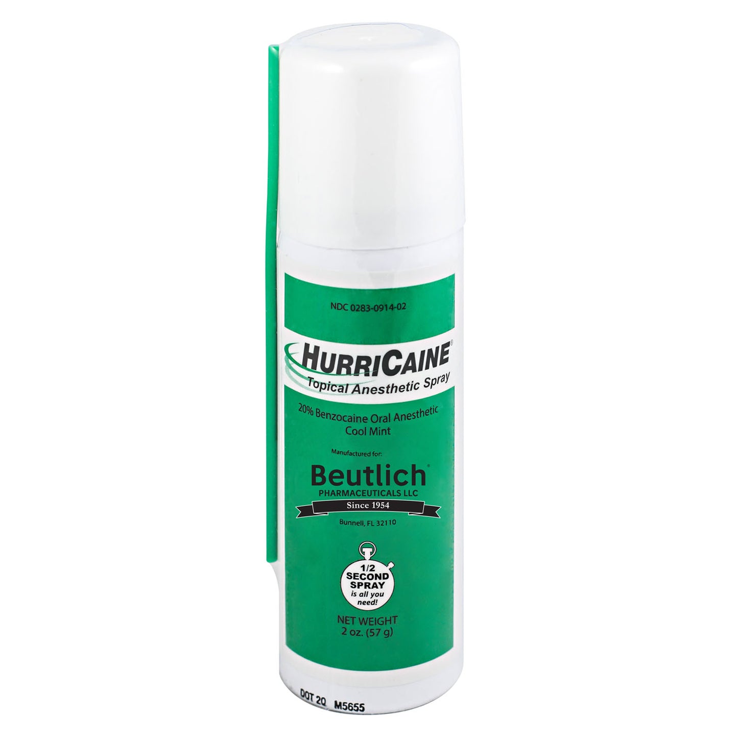 Topical Anesthetic Spray, 2 oz Can, Mint + 1 Disposable Extension Tube (Item is considered HAZMAT and cannot ship via Air or to AK, GU, HI, MP, PR, VI) (US Only)