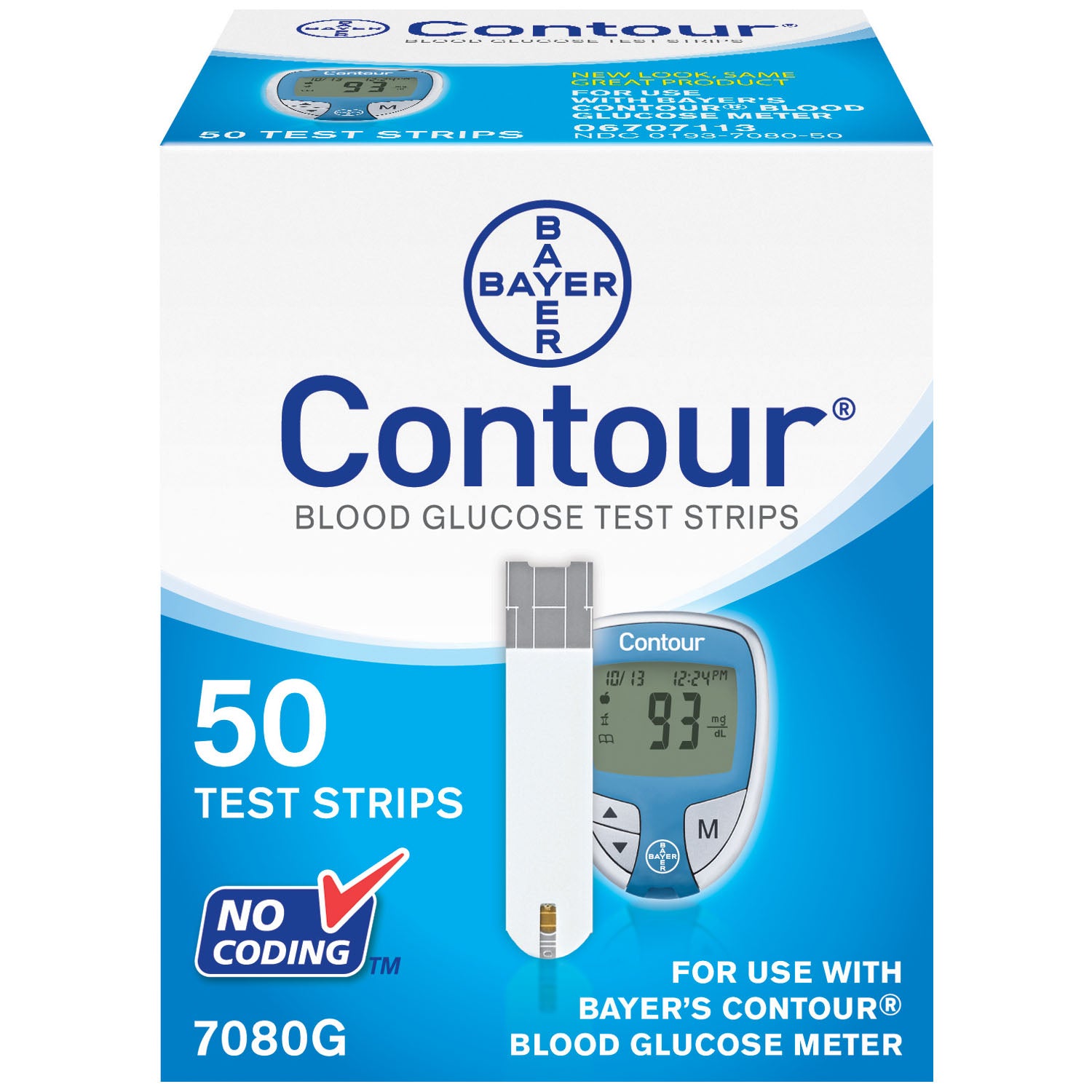 Test Strips, (Contour 50s) For 9545 Meters, CLIA Waived, 50/bx (Continental US+HI, PR Only)