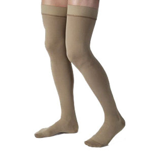 Compression Hose, Thigh High, 30-40 mmHG, Closed Toe, Khaki, X-Large (Continental US Only)