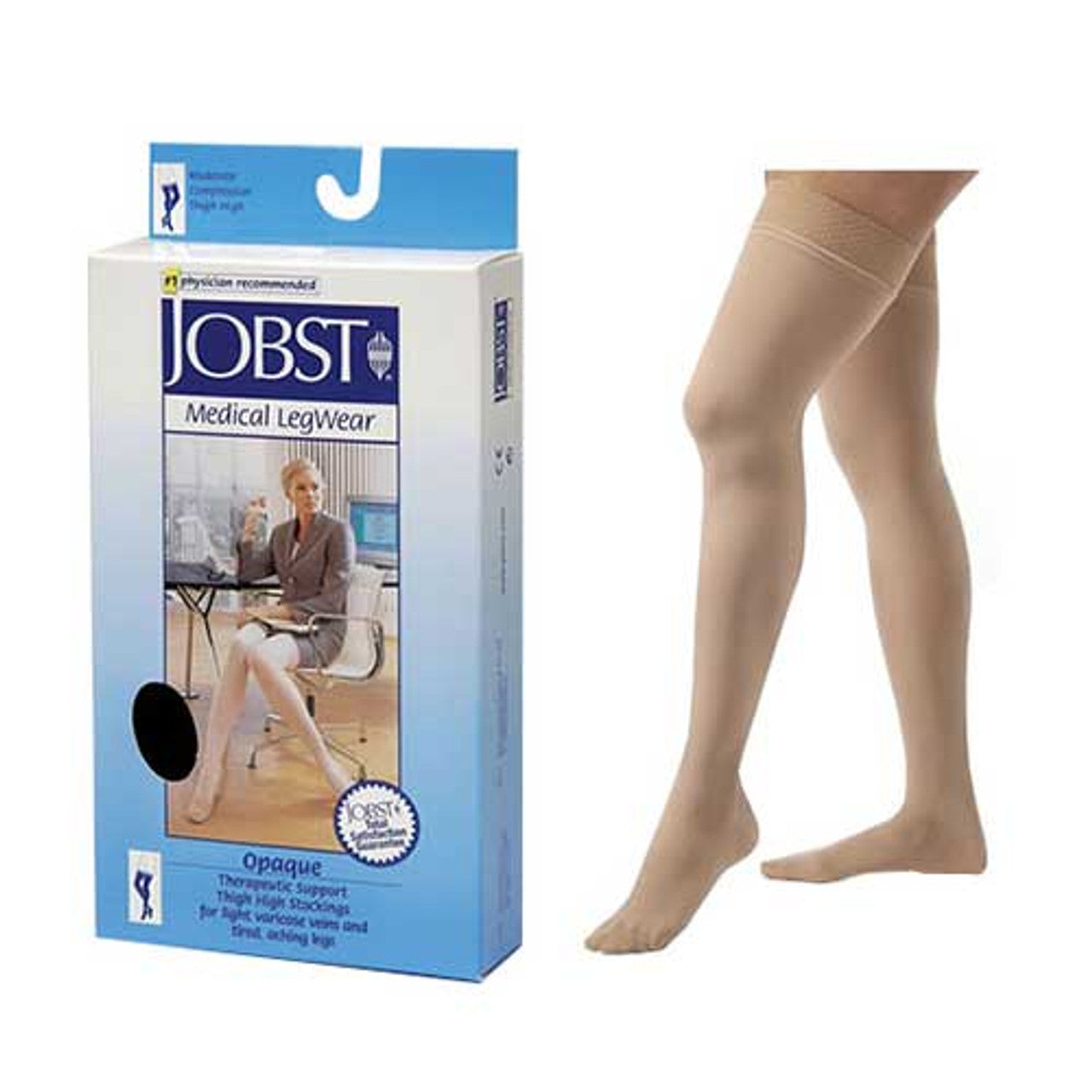 Compression Hose, Thigh High, 30-40 mmHG, Closed Toe, Honey, X-Large (Continental US Only)