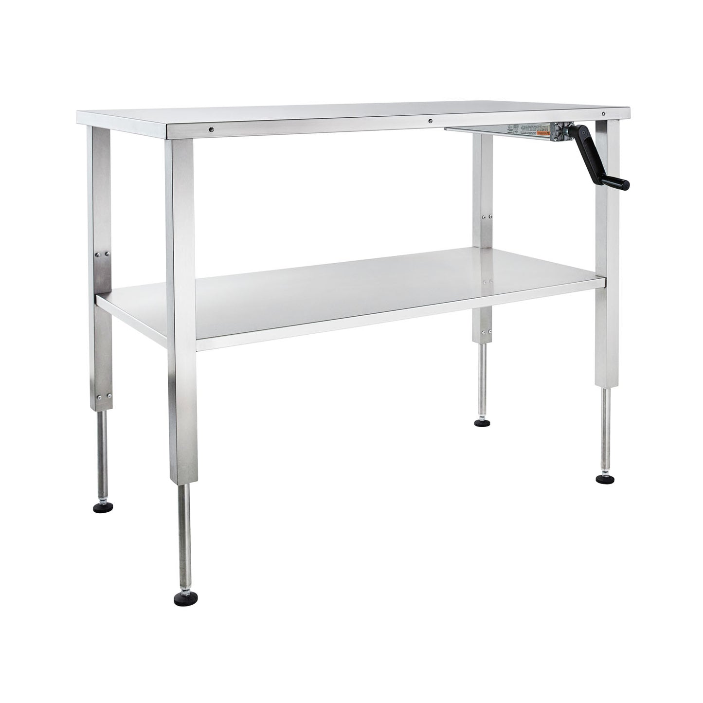 Hydraulic Instrument Table 60"W x (30 - 42)"H x 30"D, (4) 3" Casters, Brake, Shelf Manual Crank (DROP SHIP ONLY)