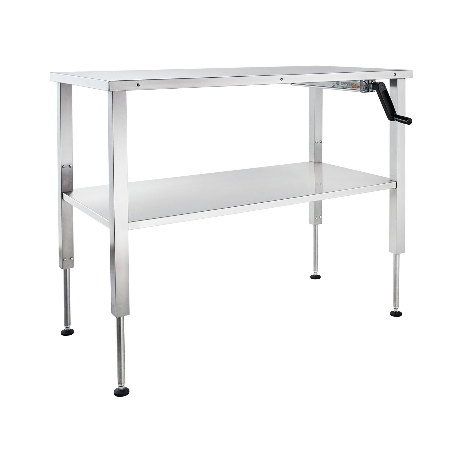 Hydraulic Instrument Table 60"W x (30 - 42)"H x 30"D, (4) 3" Casters, Brake, Shelf Manual Crank (DROP SHIP ONLY)